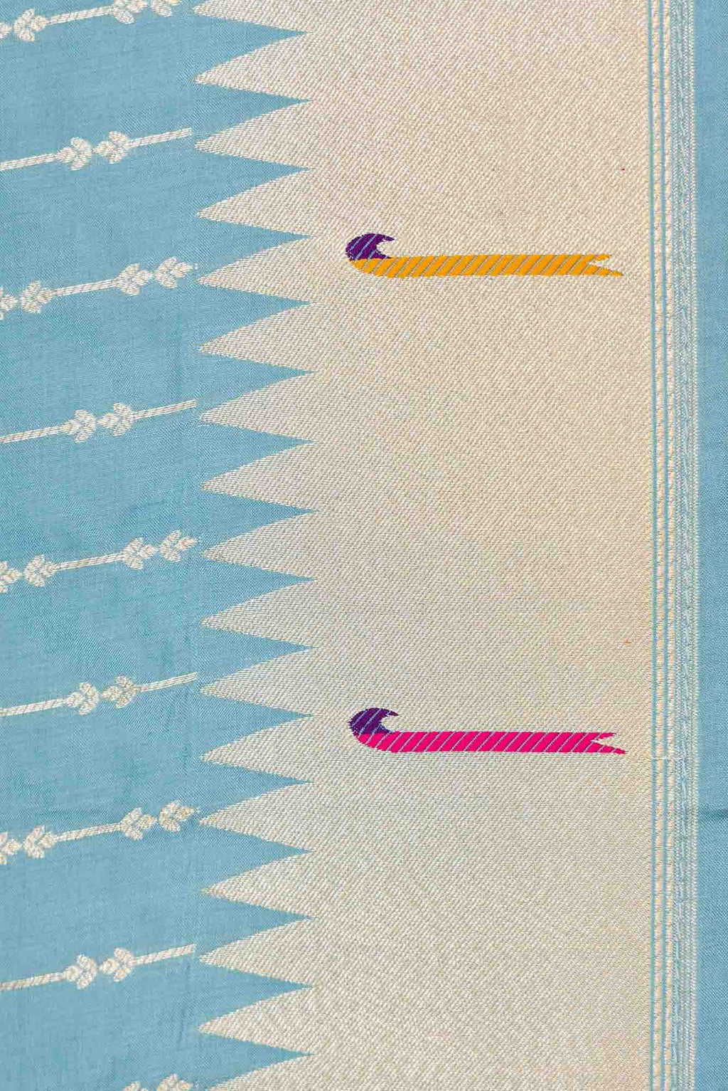Blue Dual Tone Banarasi Silk Saree