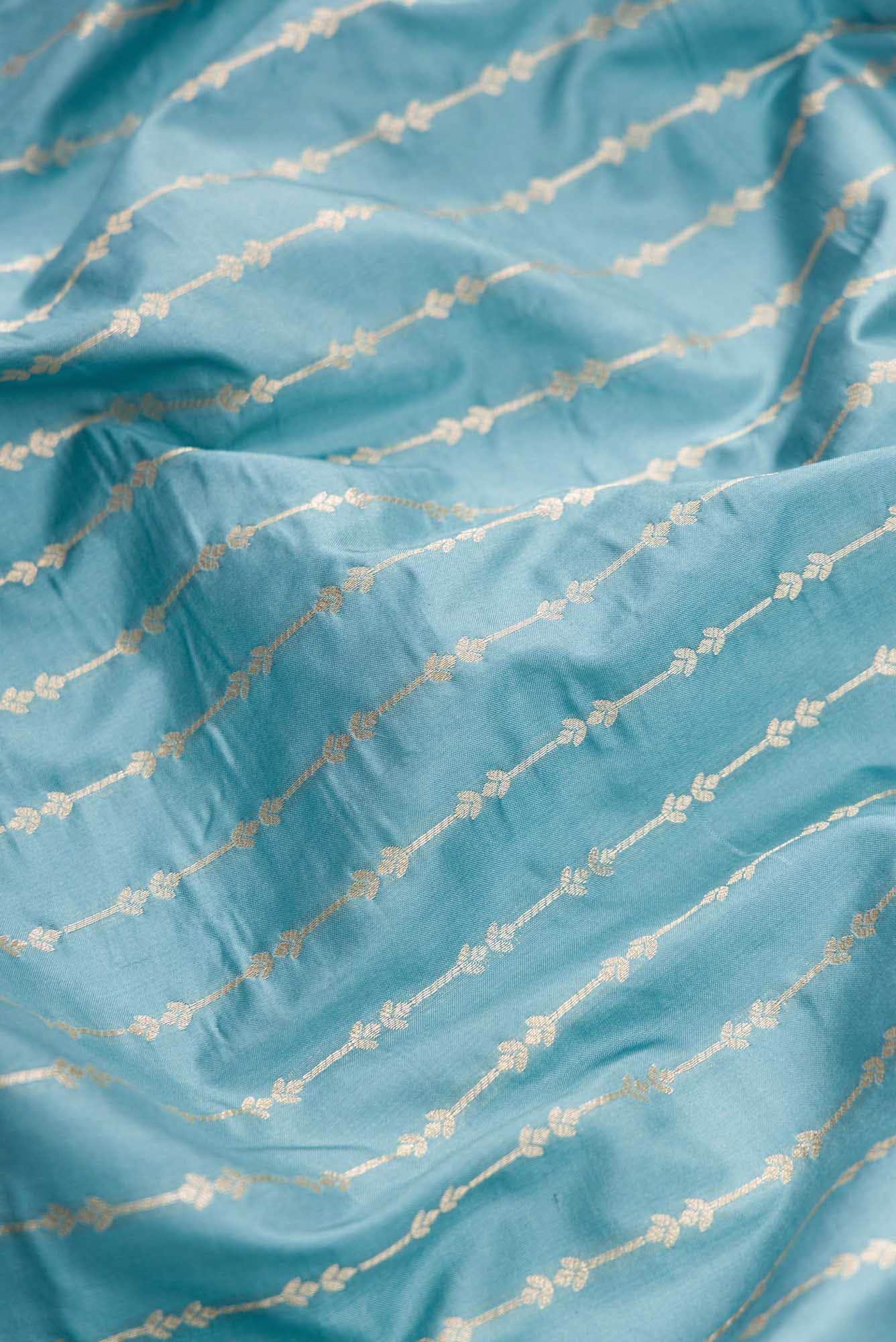 Blue Dual Tone Banarasi Silk Saree