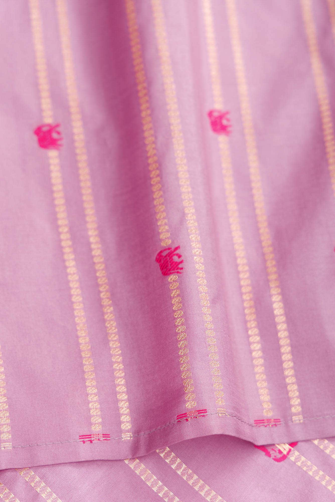 Lavender Dual Tone Banarasi Silk Saree