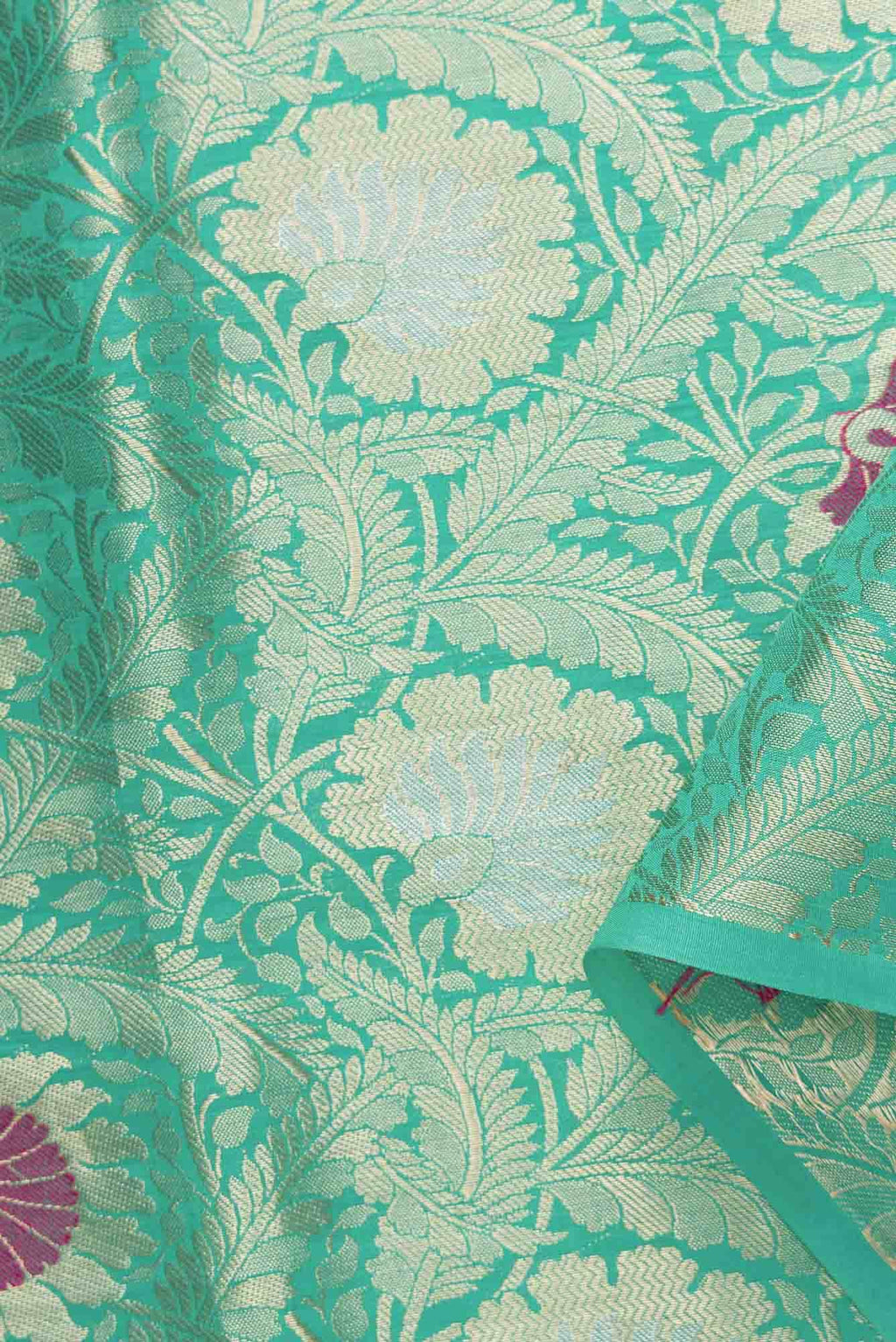 Blue Banarasi Silk Dress Material