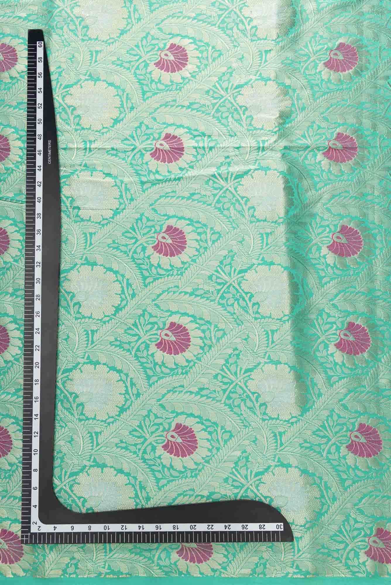 Blue Banarasi Silk Dress Material