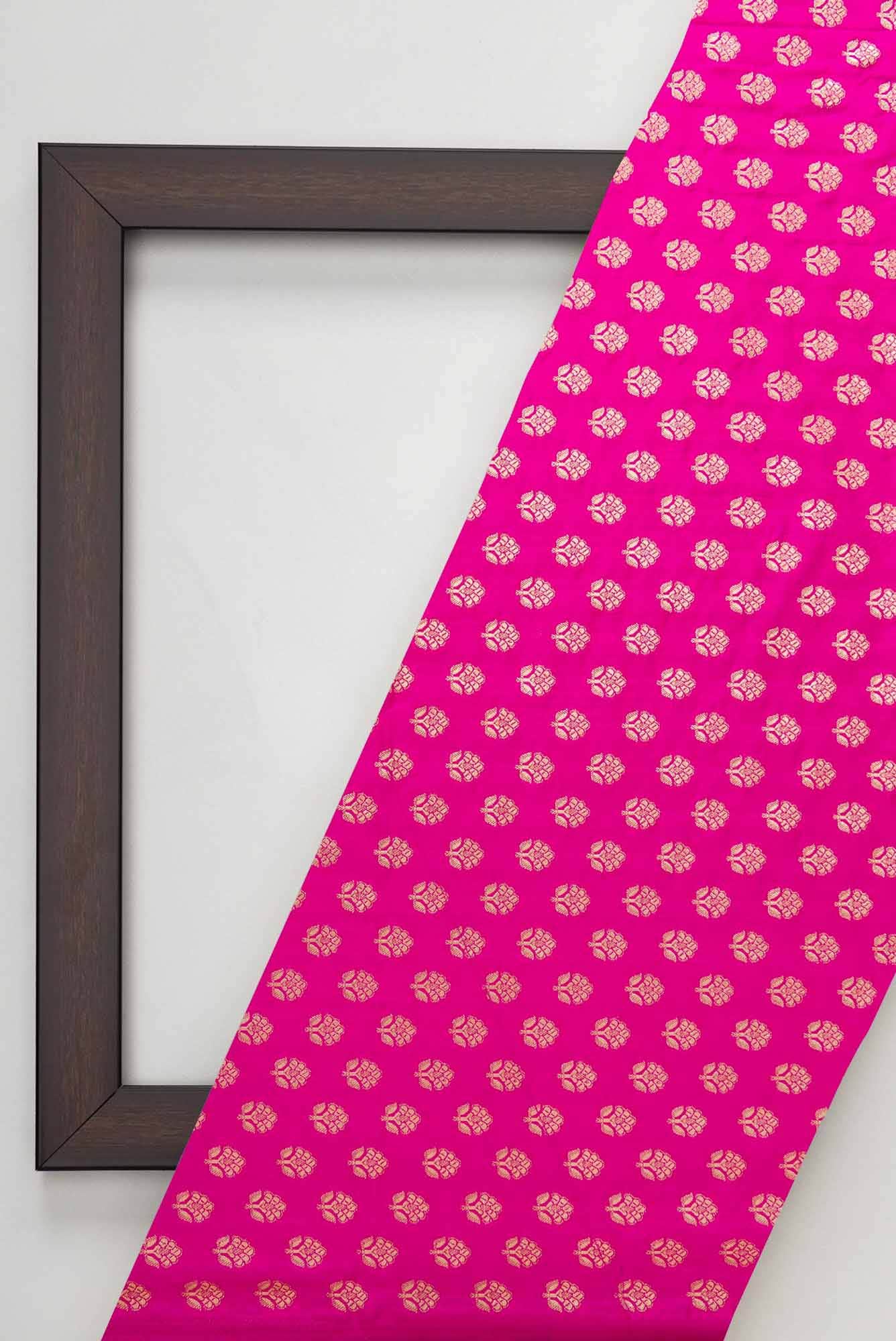 Pink Banarasi Silk Dress Material