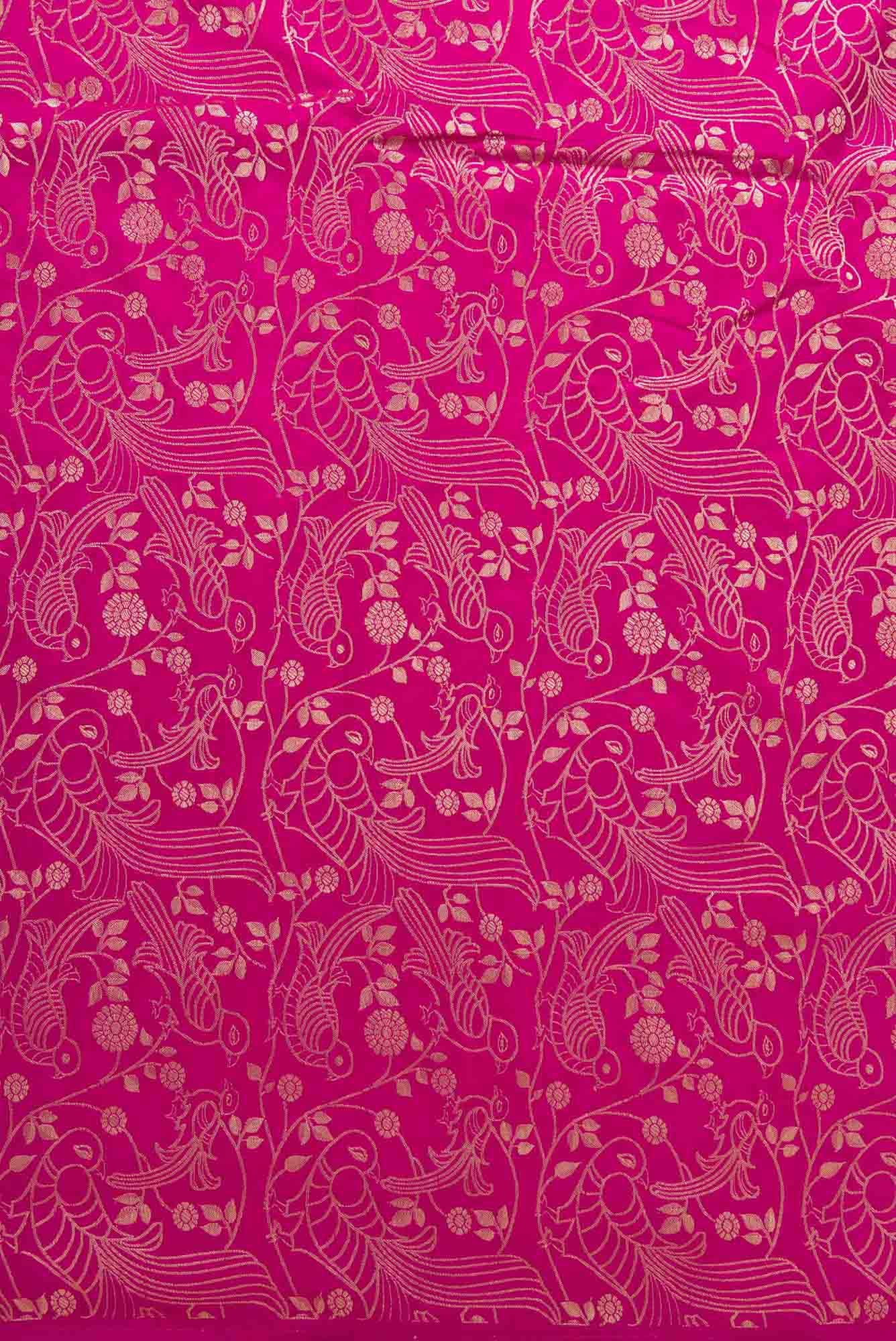 Pink Banarasi Silk Dress Material
