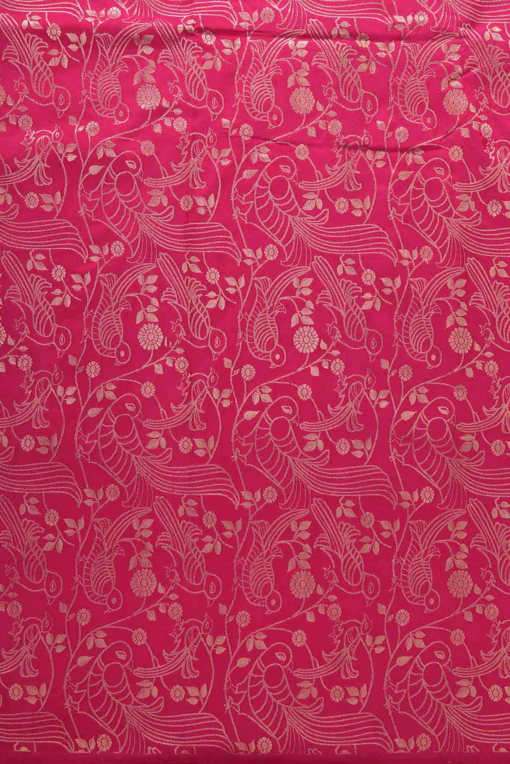 Dark Pink Banarasi Silk Dress Material