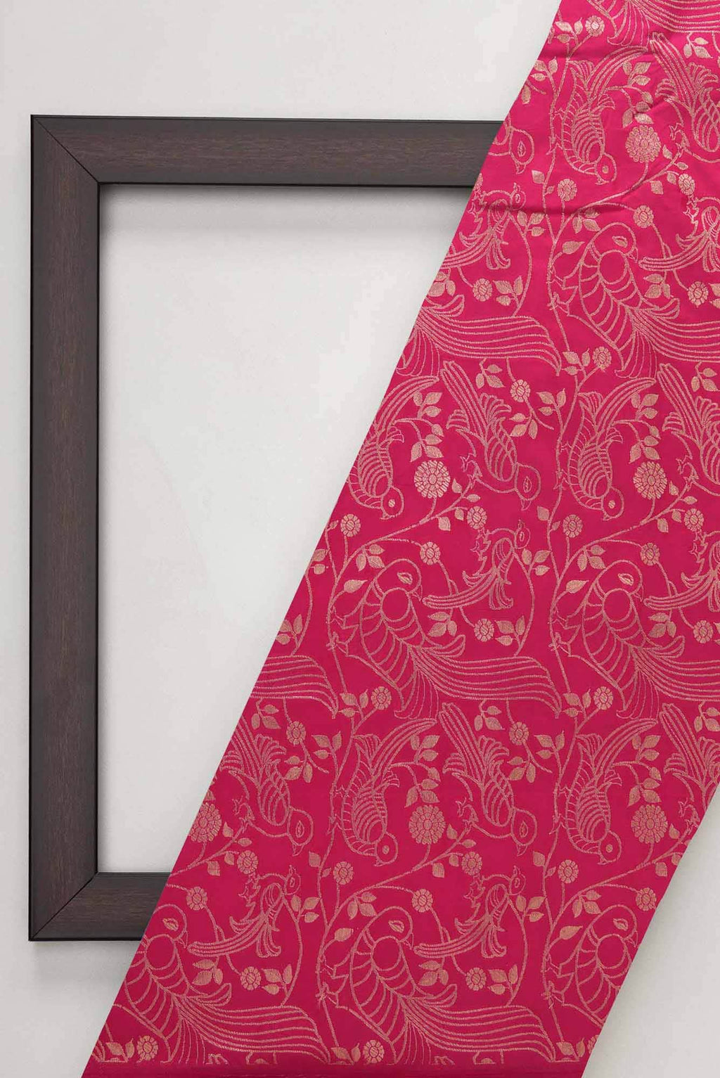 Dark Pink Banarasi Silk Dress Material