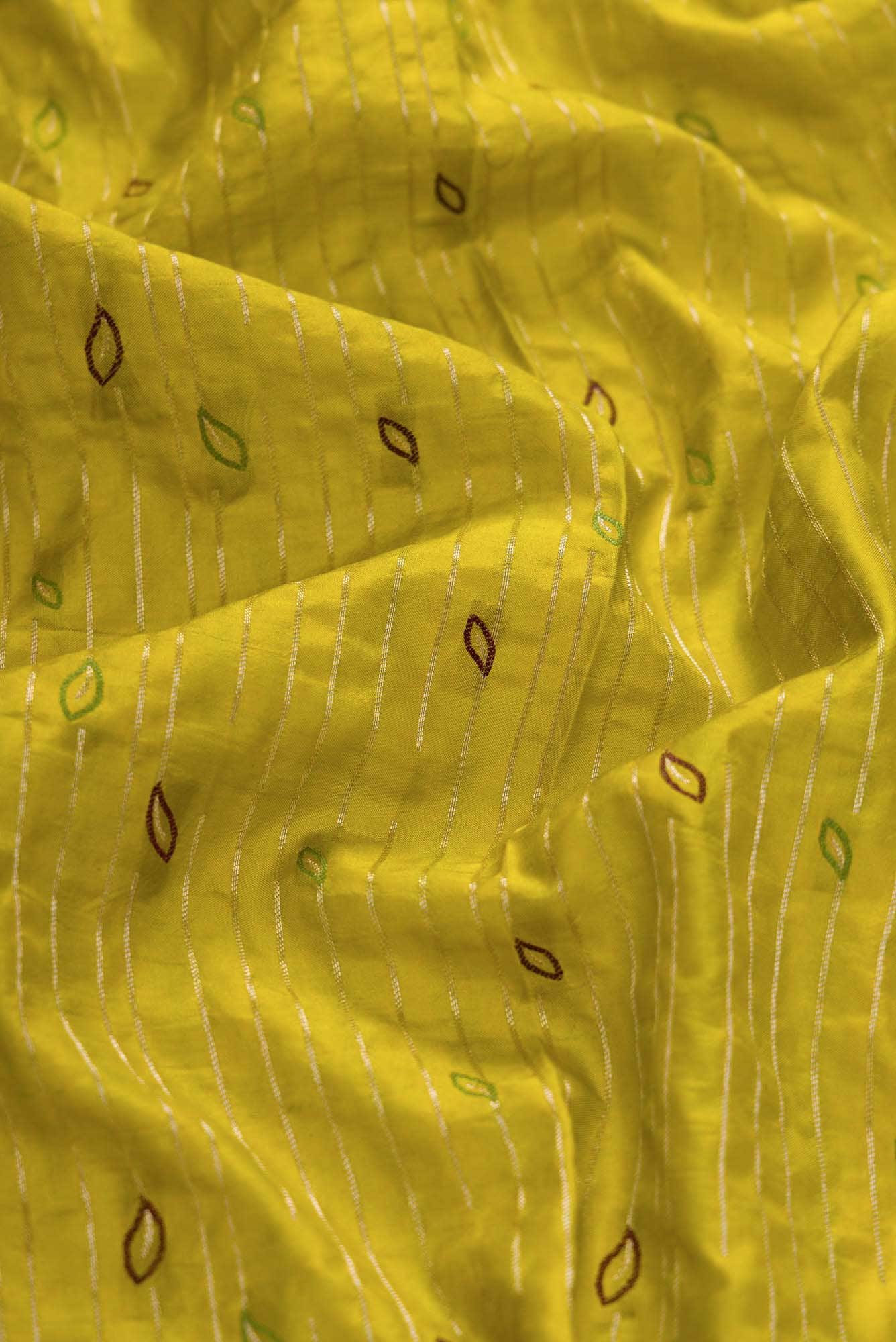 Mehandi Green Banarasi Silk Dress Material