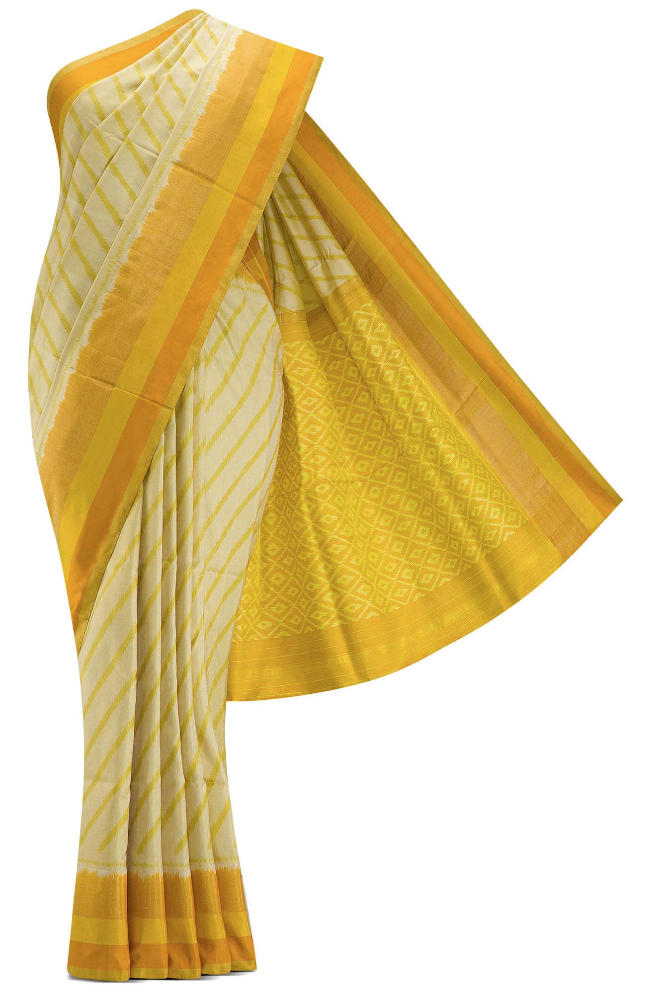 Sandal Dual Tone Double Ikat Saree