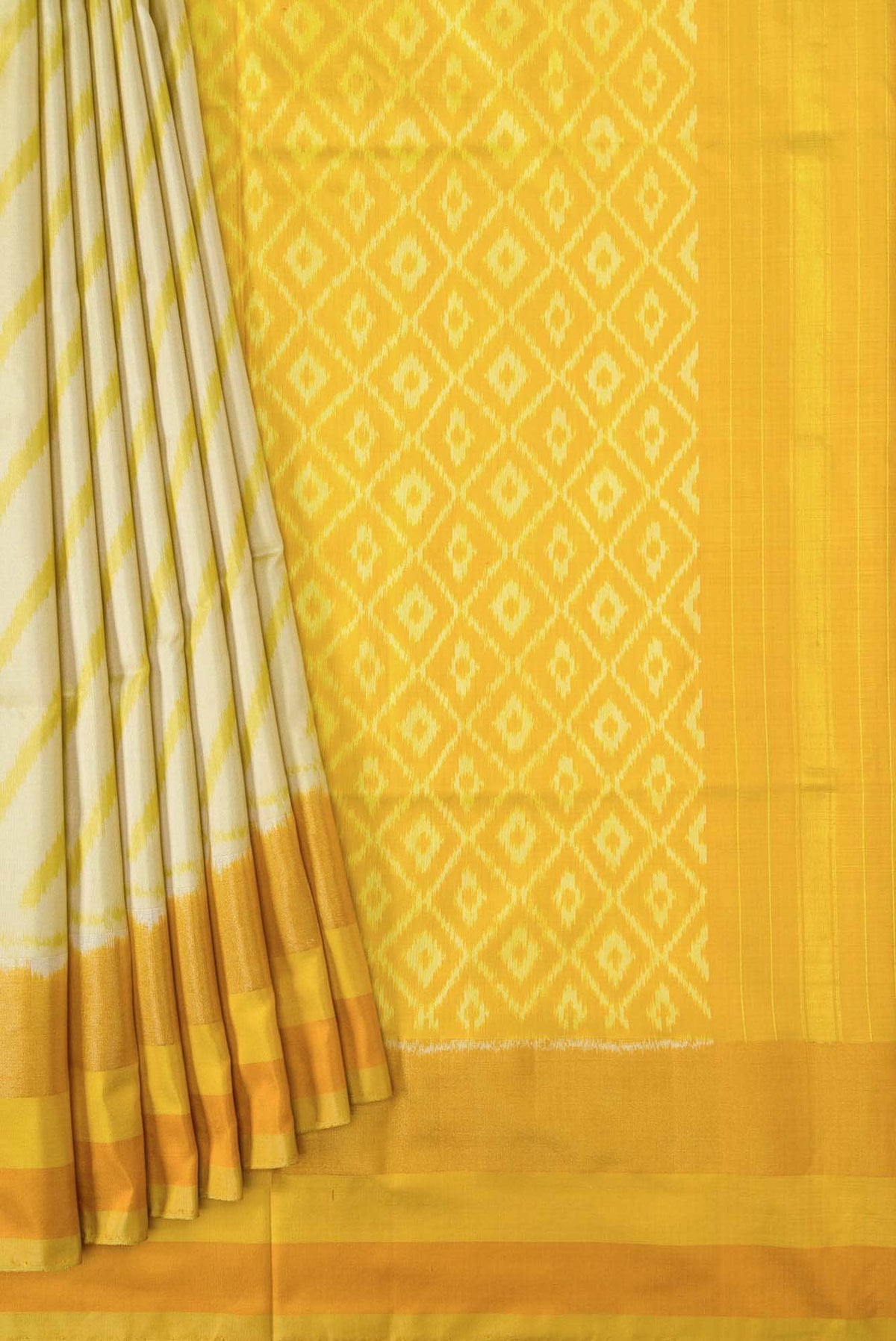 Sandal Dual Tone Double Ikat Saree