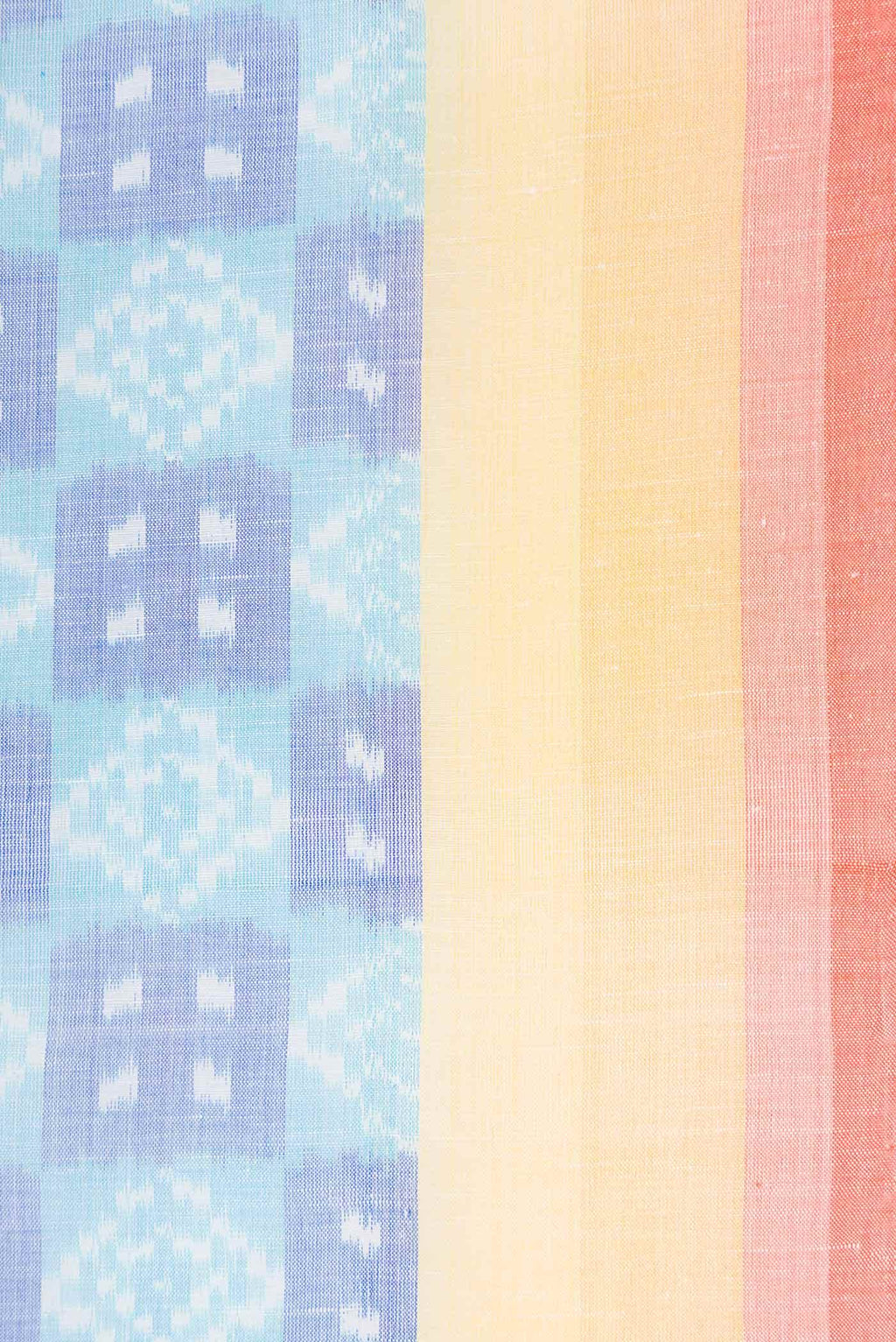 Blue Dual Tone Linen Saree
