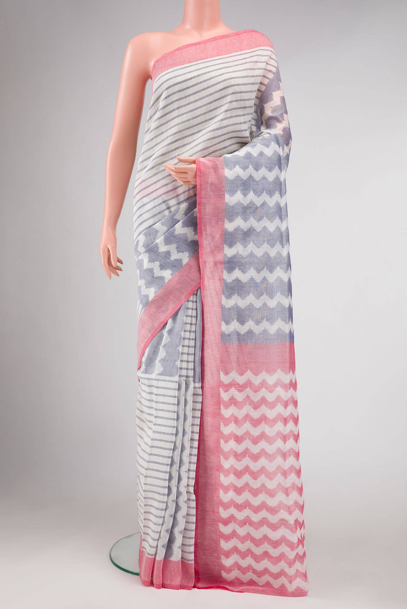 Off White Linen Saree