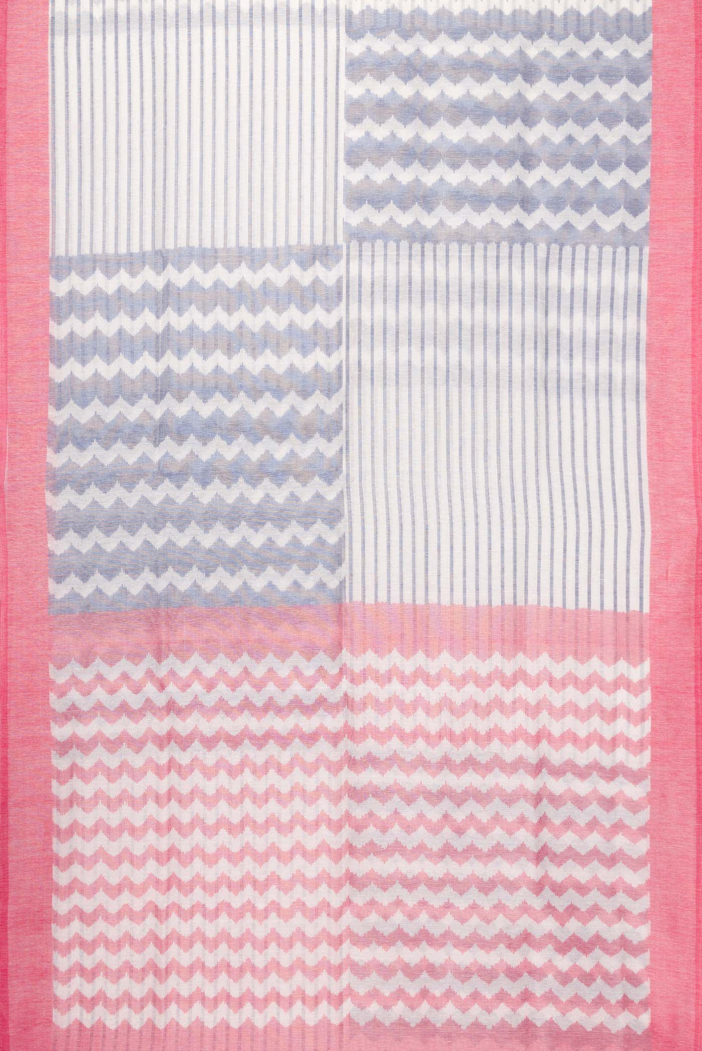Off White Linen Saree