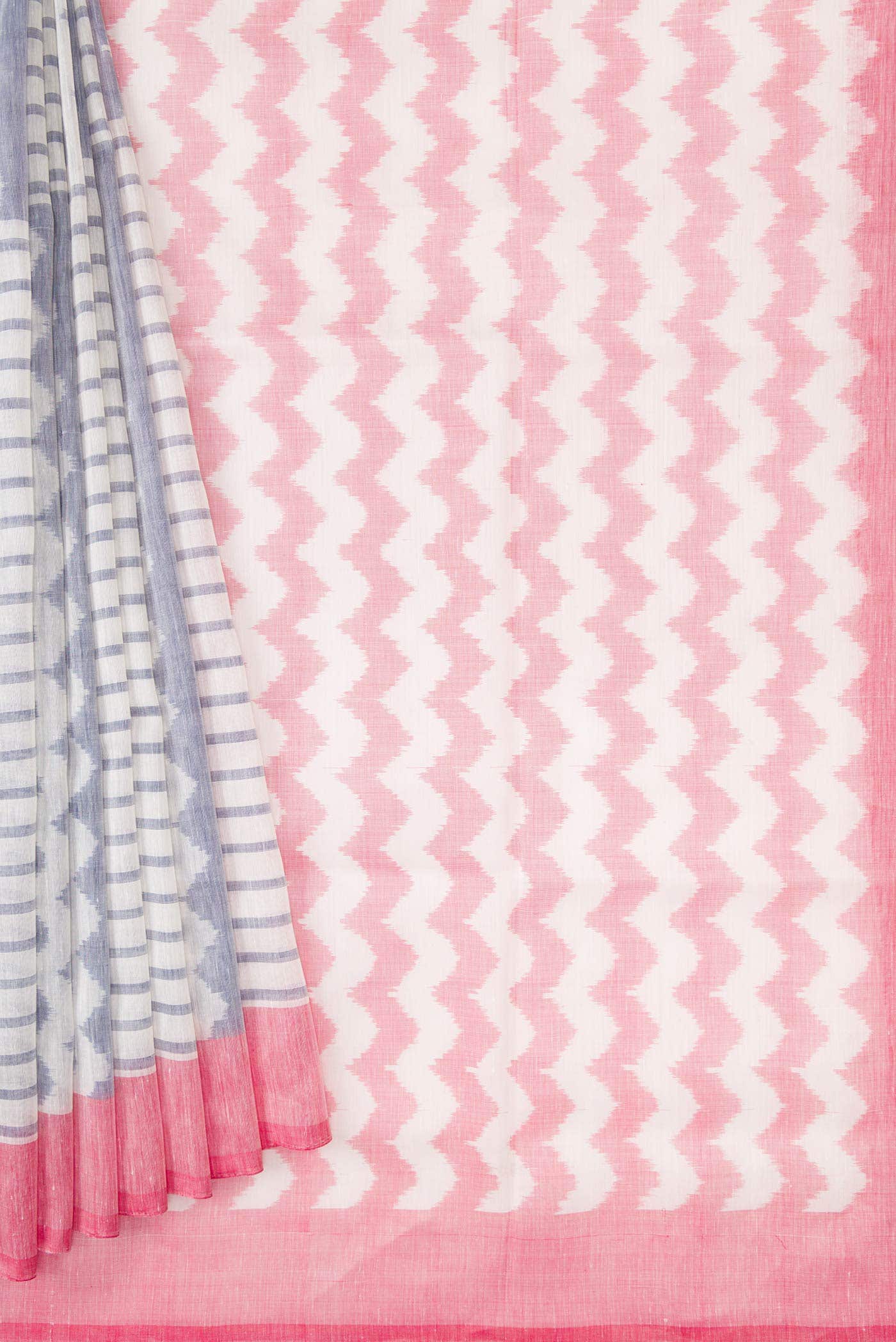 Off White Linen Saree