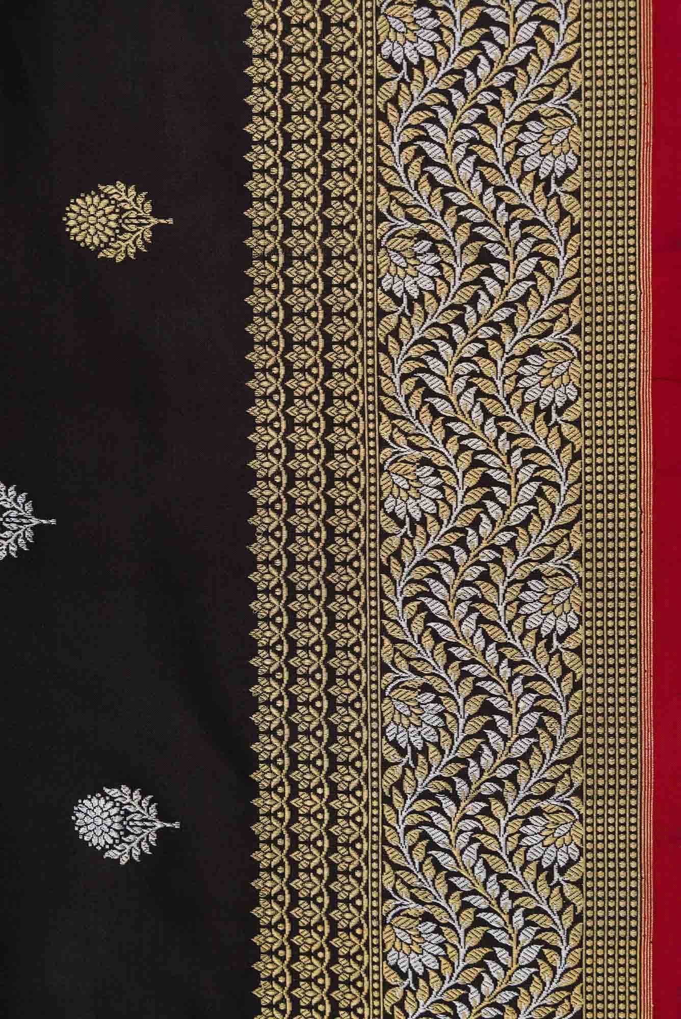 Black Dual Tone Banarasi Silk Saree