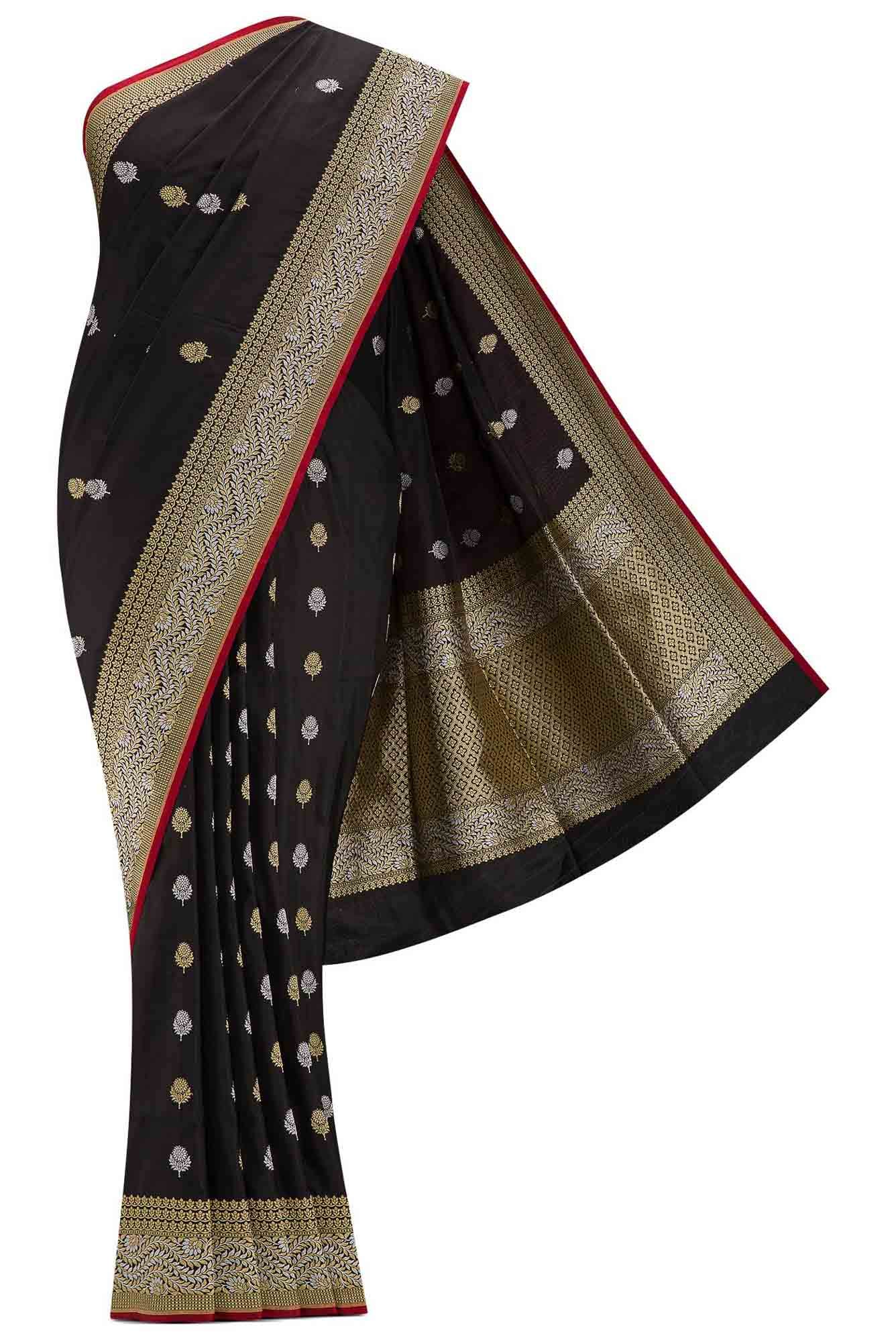 Black Dual Tone Banarasi Silk Saree