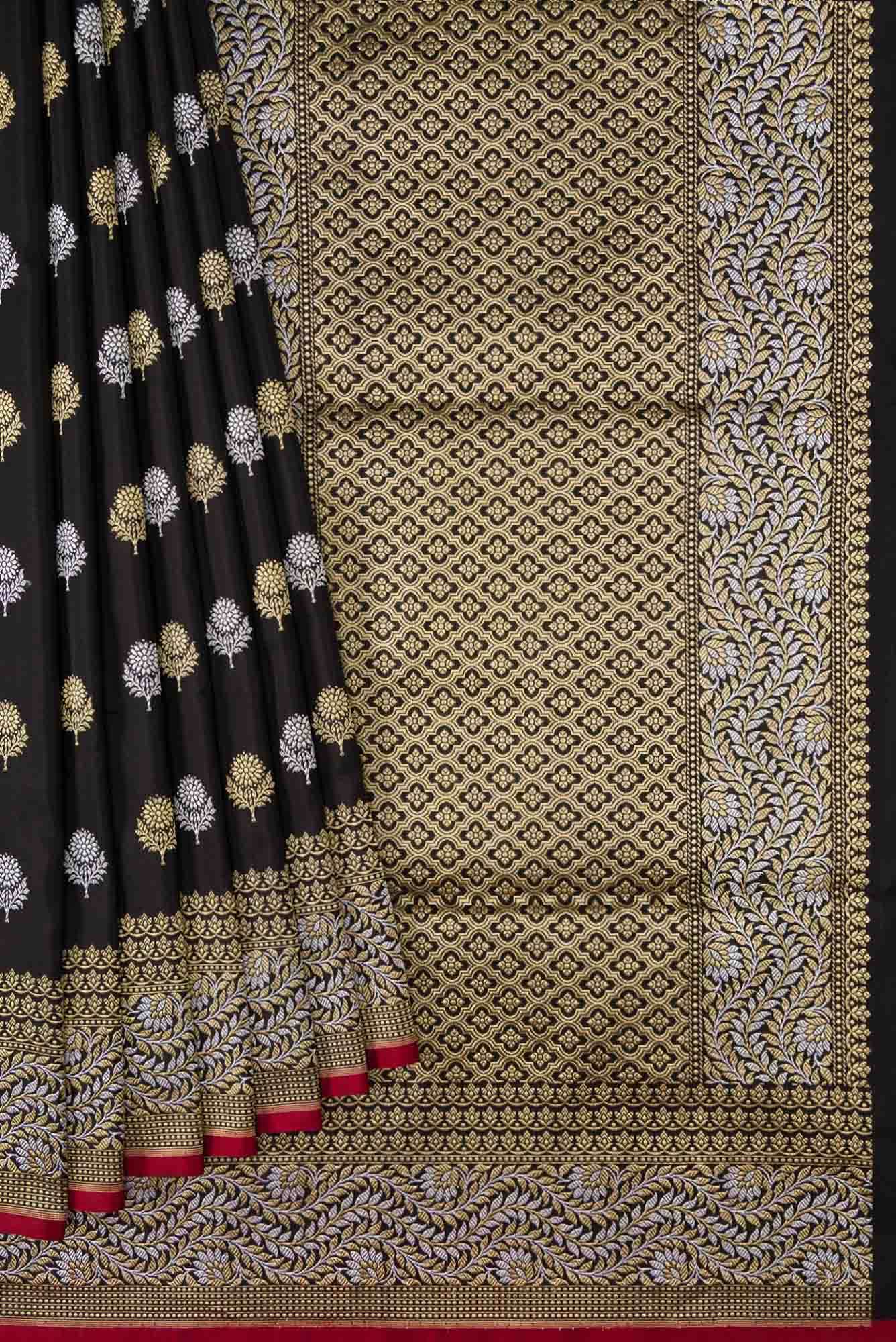 Black Dual Tone Banarasi Silk Saree