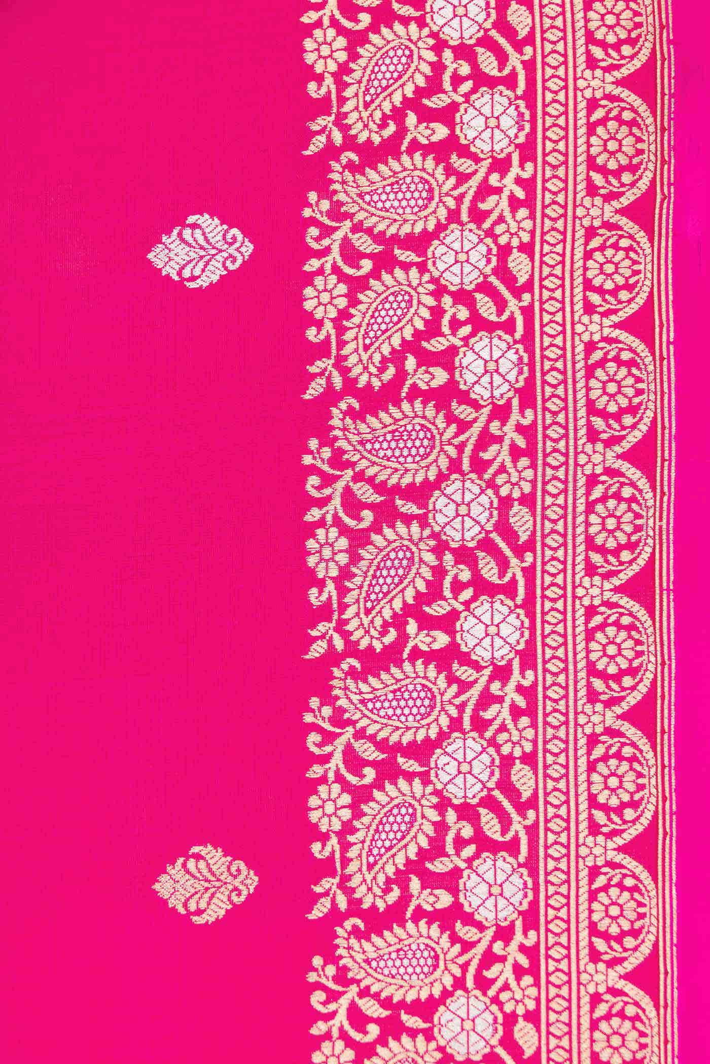 Pink Dual Tone Blended Banarasi Silk Saree