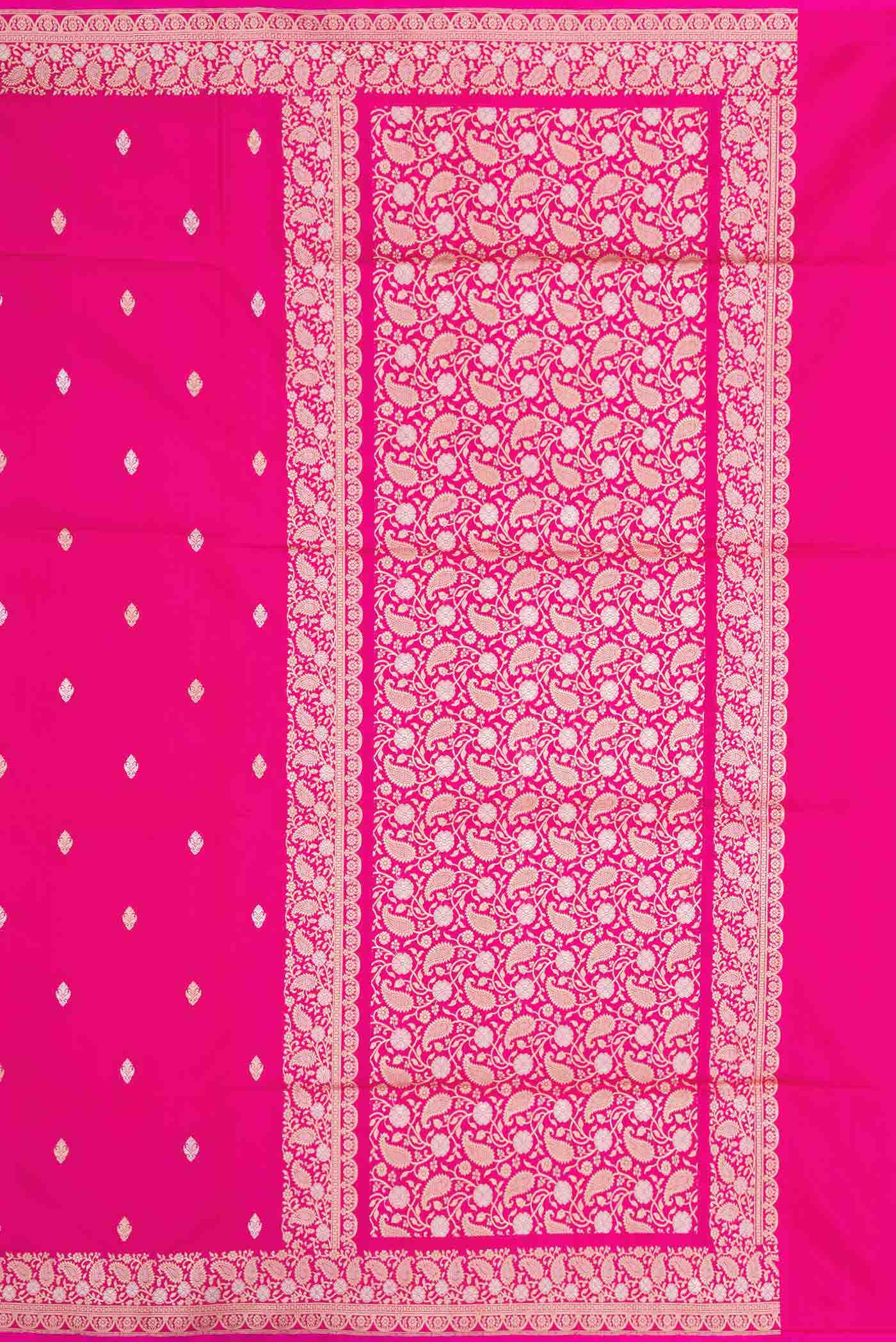 Pink Dual Tone Blended Banarasi Silk Saree