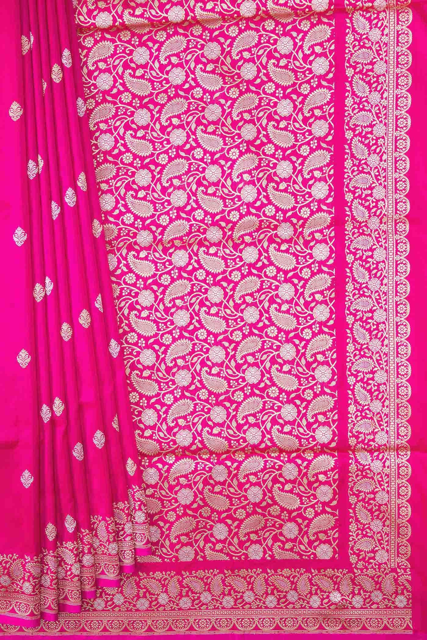 Pink Dual Tone Blended Banarasi Silk Saree