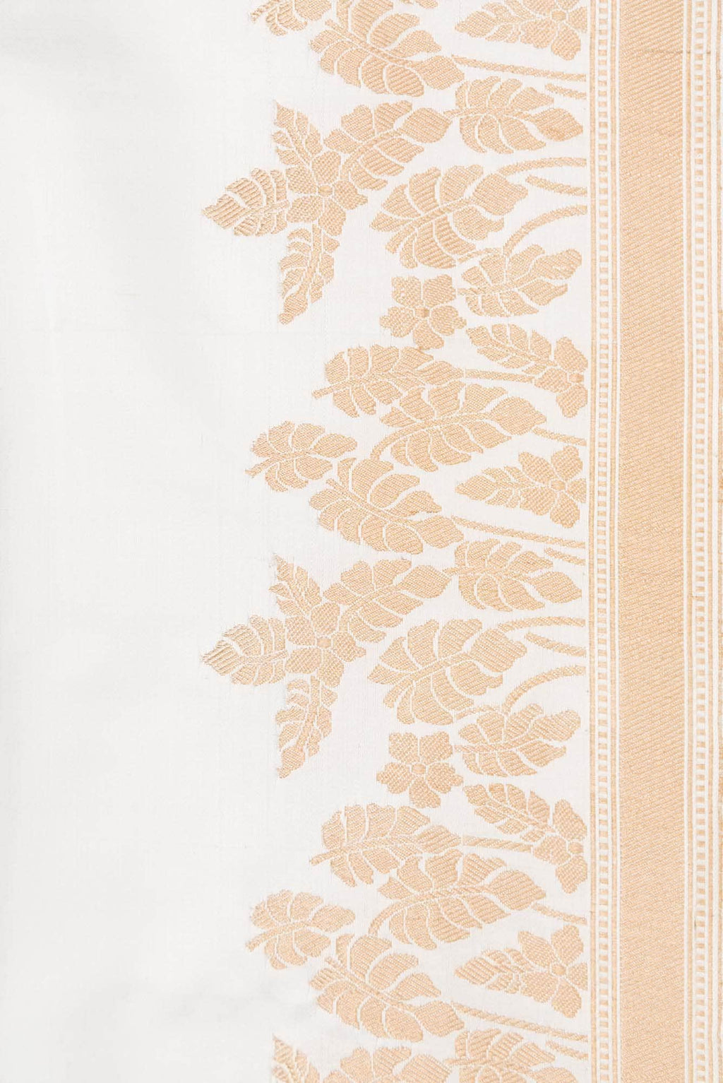 Off White Dual Tone Banarasi Silk Saree