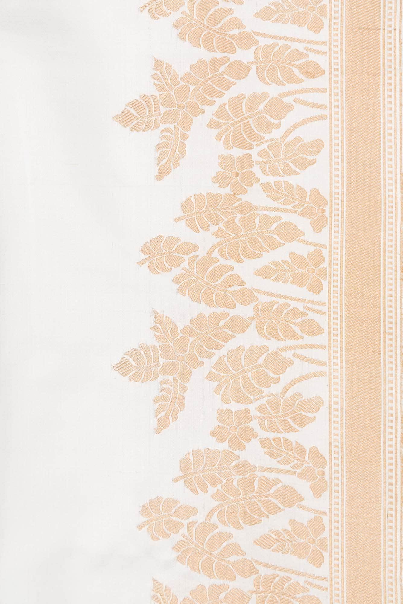 Off White Dual Tone Banarasi Silk Saree