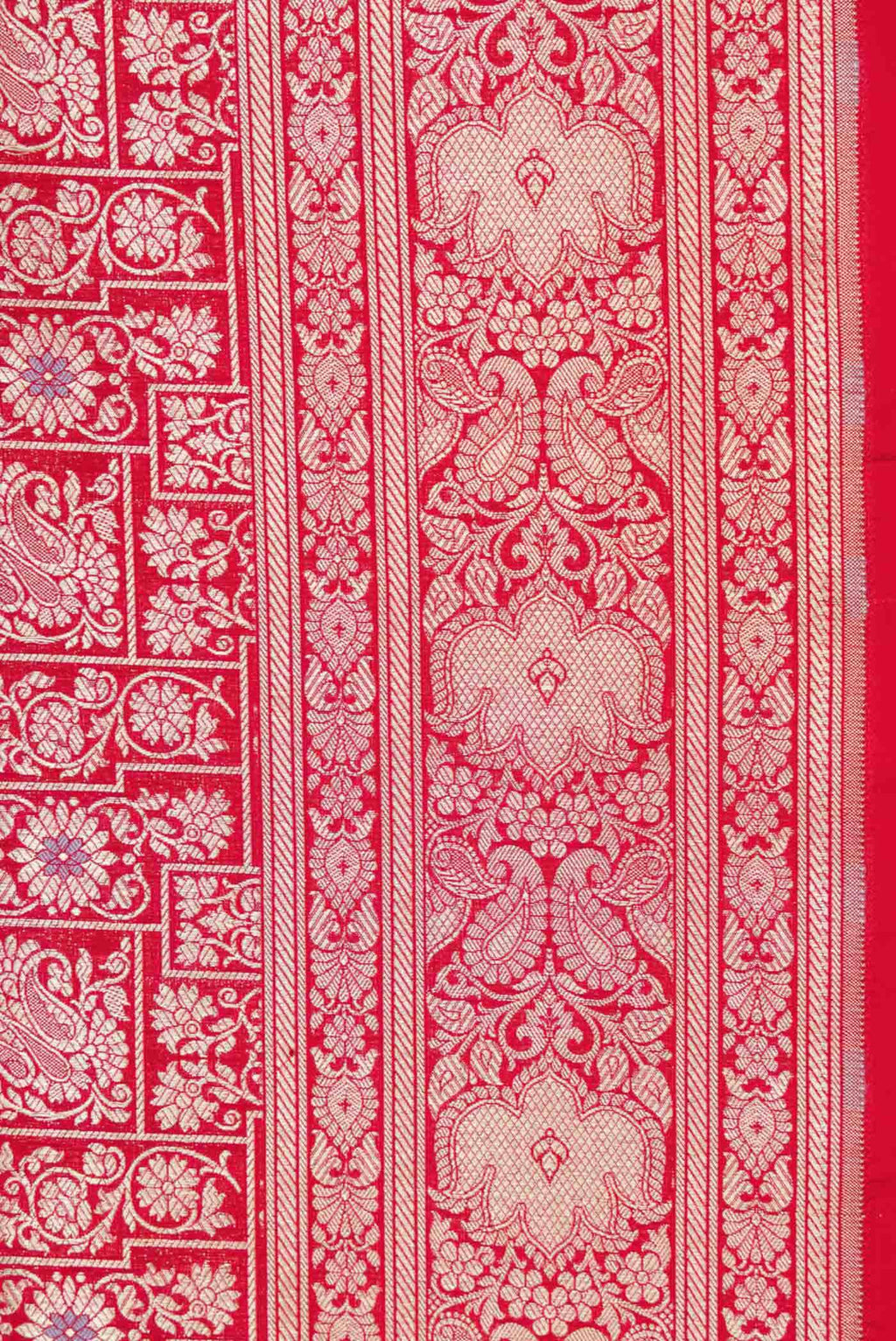 Red Dual Tone Banarasi Silk Saree