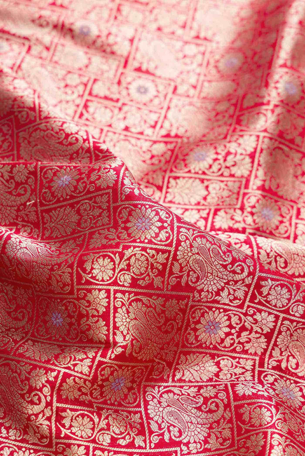 Red Dual Tone Banarasi Silk Saree