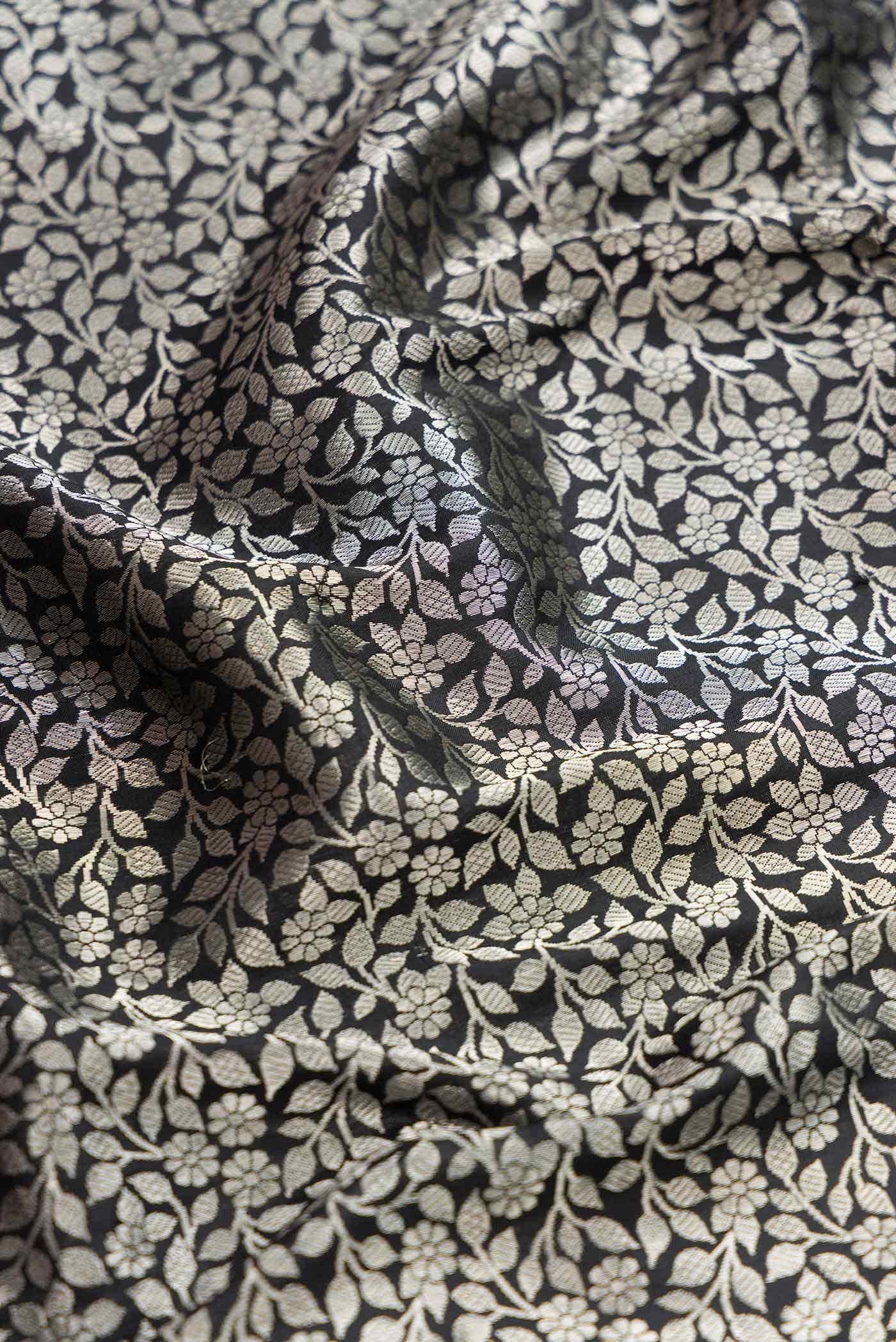 Black Banarasi Silk Saree