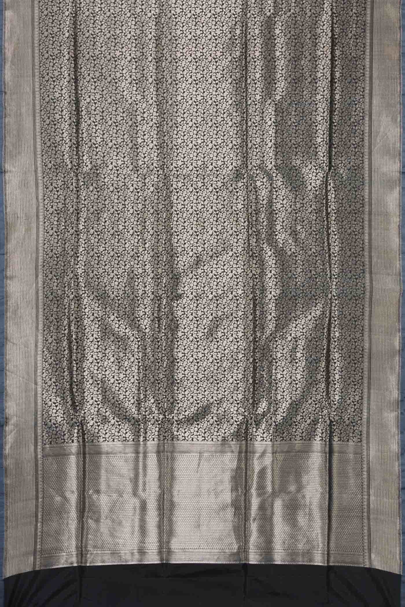 Black Banarasi Silk Saree