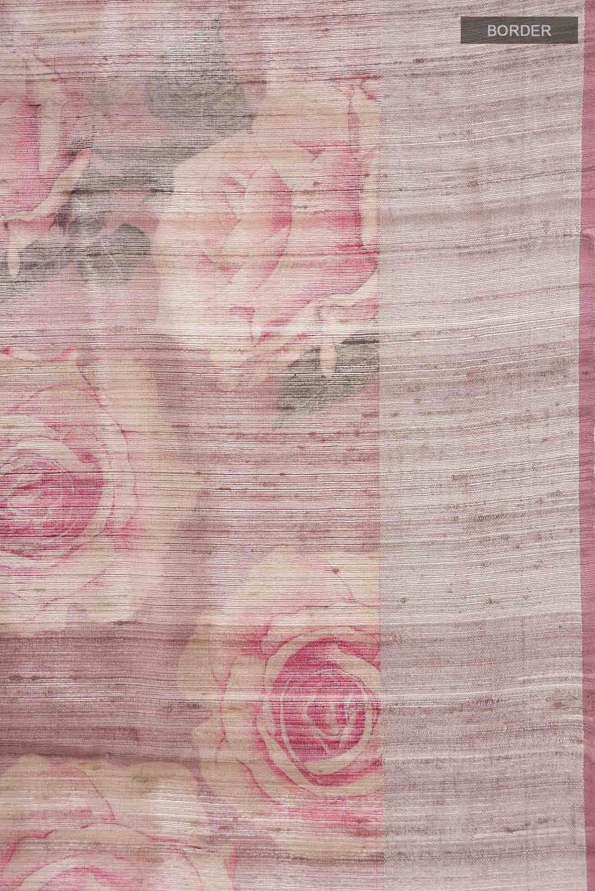 Mauve Tussar Silk Saree
