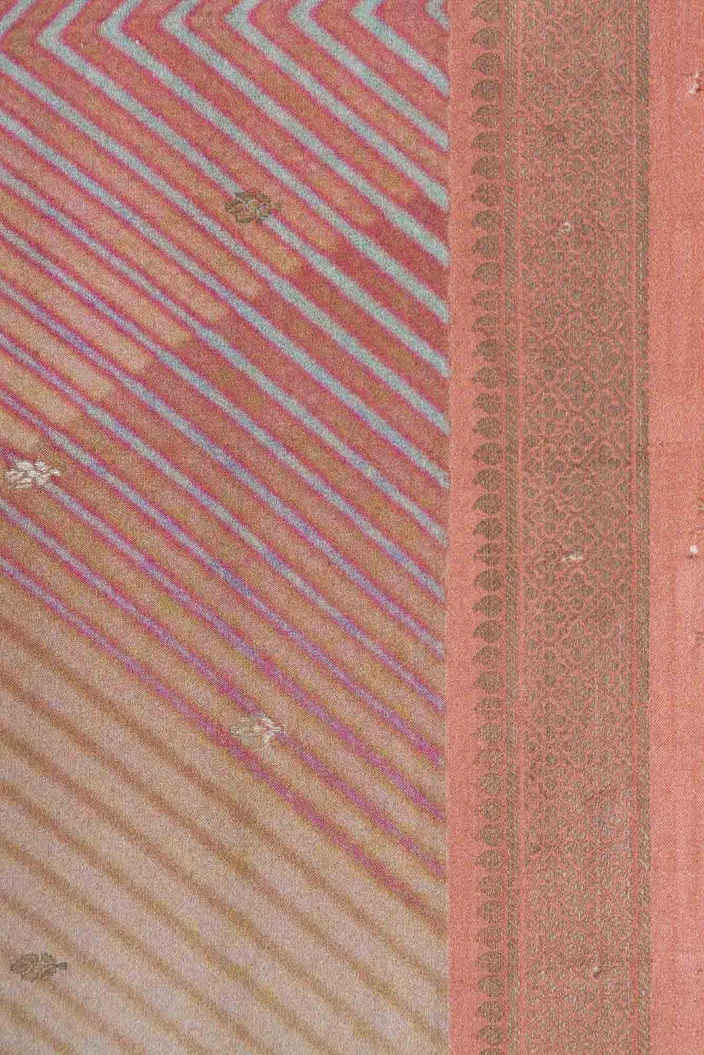 Maroon Pink and Blue Dual Tone Mysore Crepe Sareenf2767169