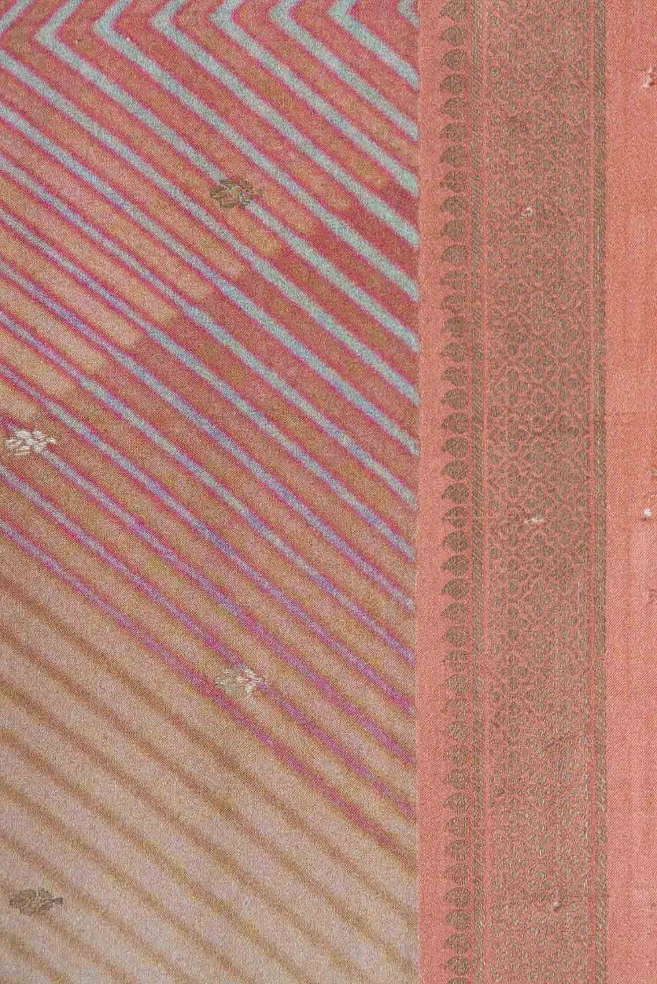 Maroon Pink and Blue Dual Tone Mysore Crepe Sareenf2767169