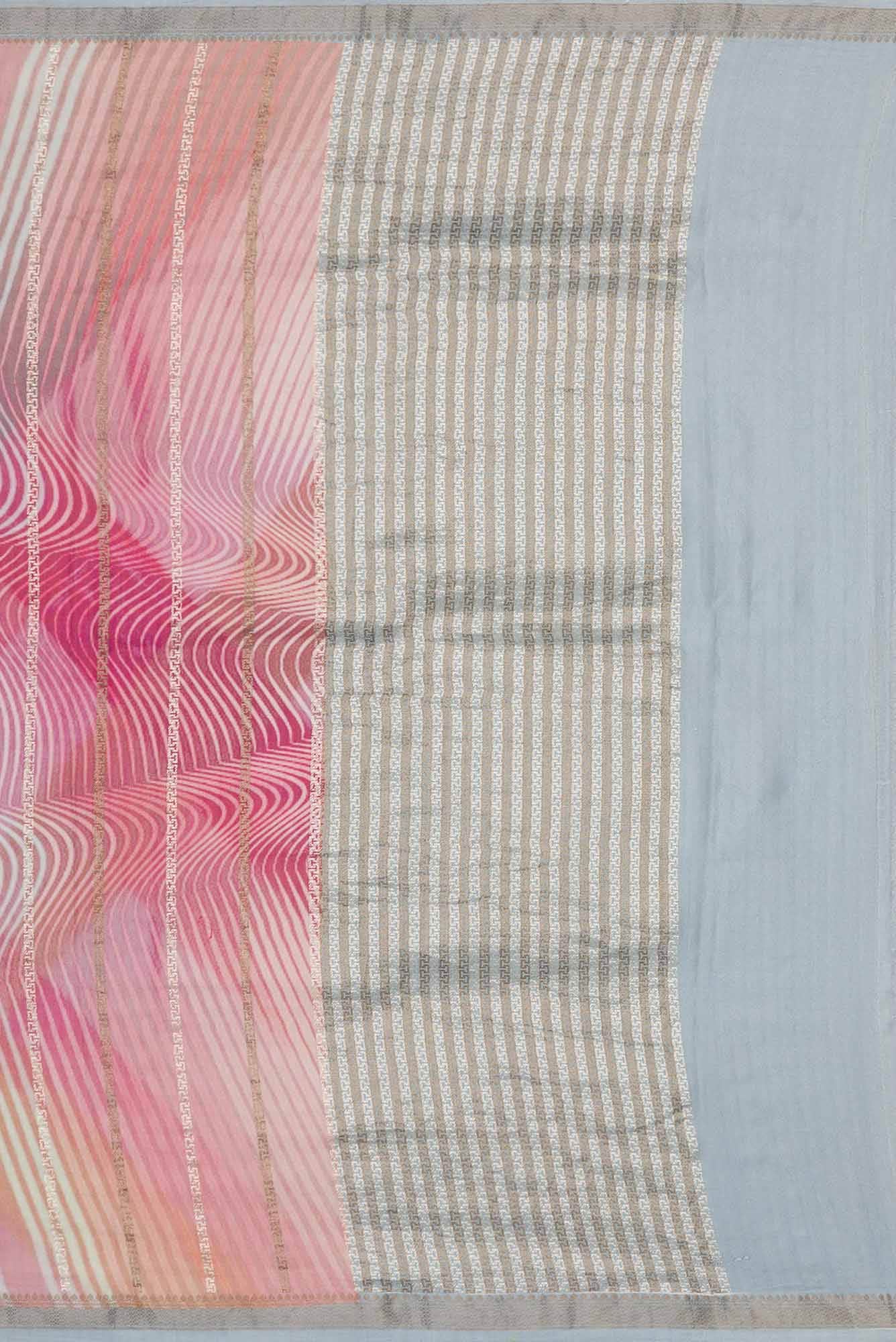 Pink Peach and Lavender Dual Tone Mysore Crepe Sareenf2767170