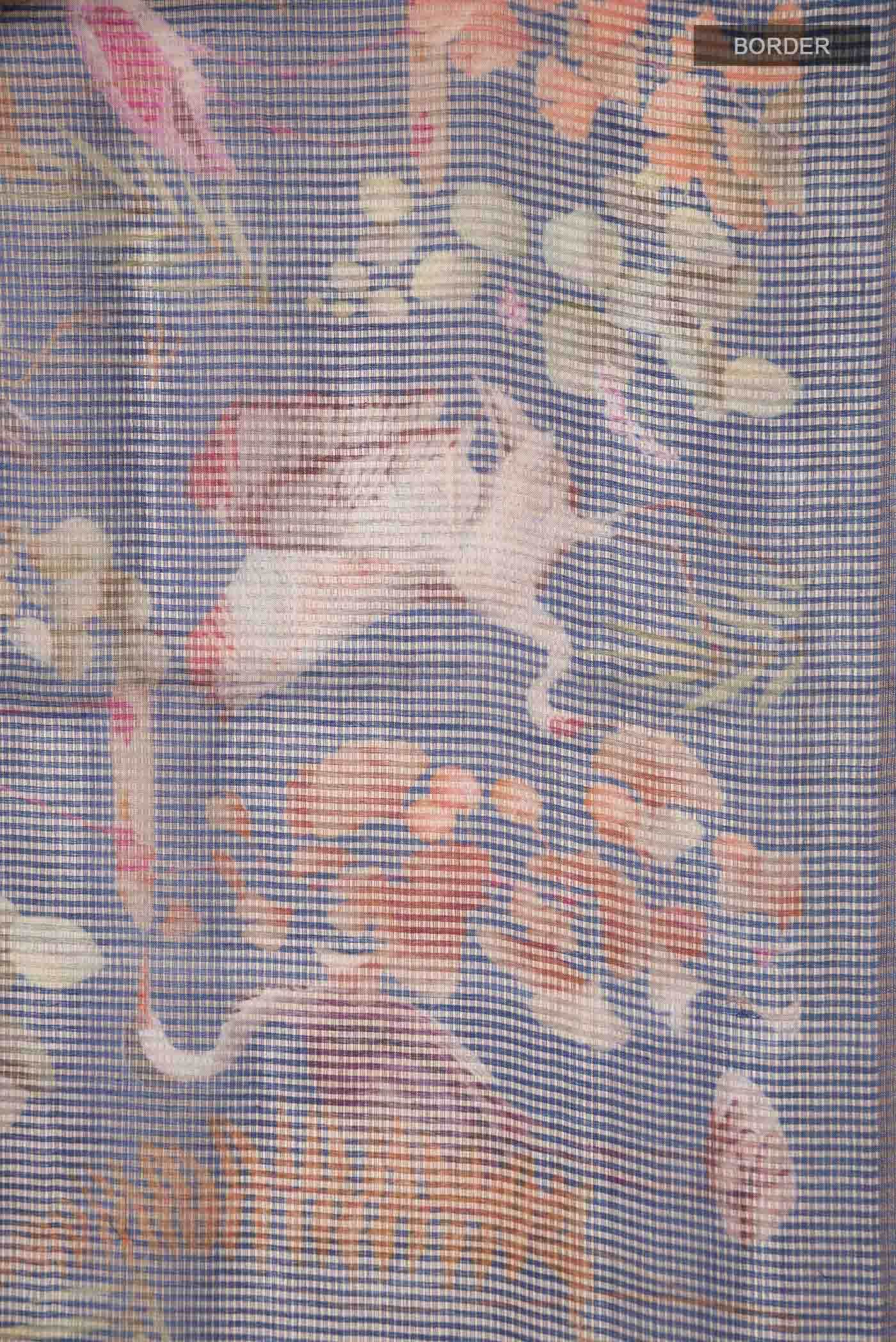 Blue Bhagalpuri Tussar Silk Saree