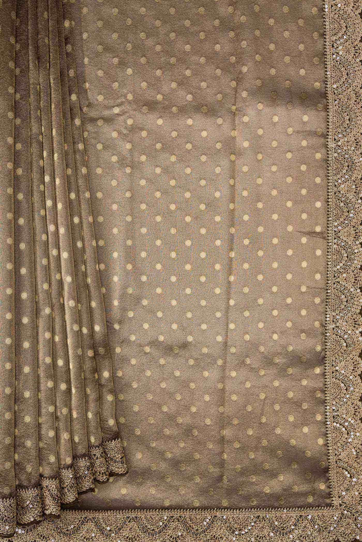 Mehandi Green Dual Tone Tissue Silk Saree