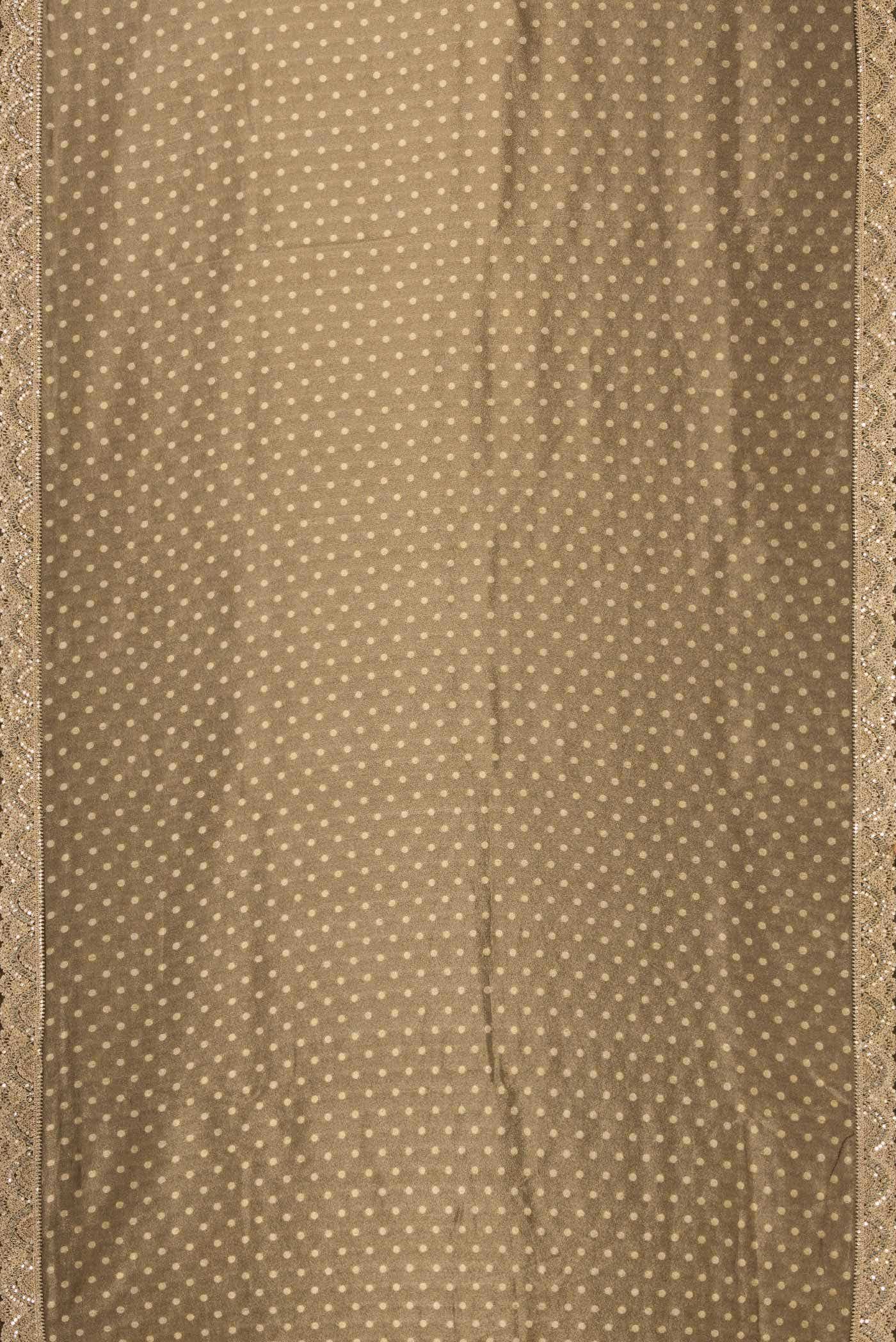 Brown Organza Silk Saree