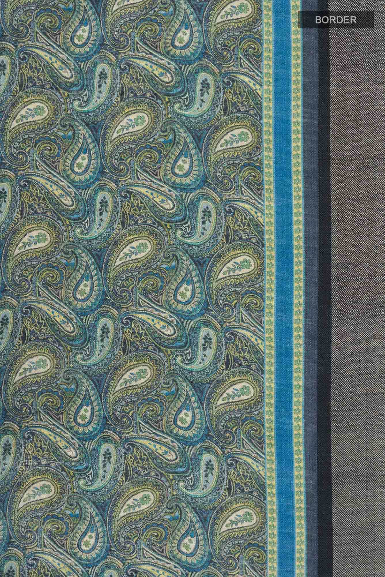 Green Pashmina Silk Saree