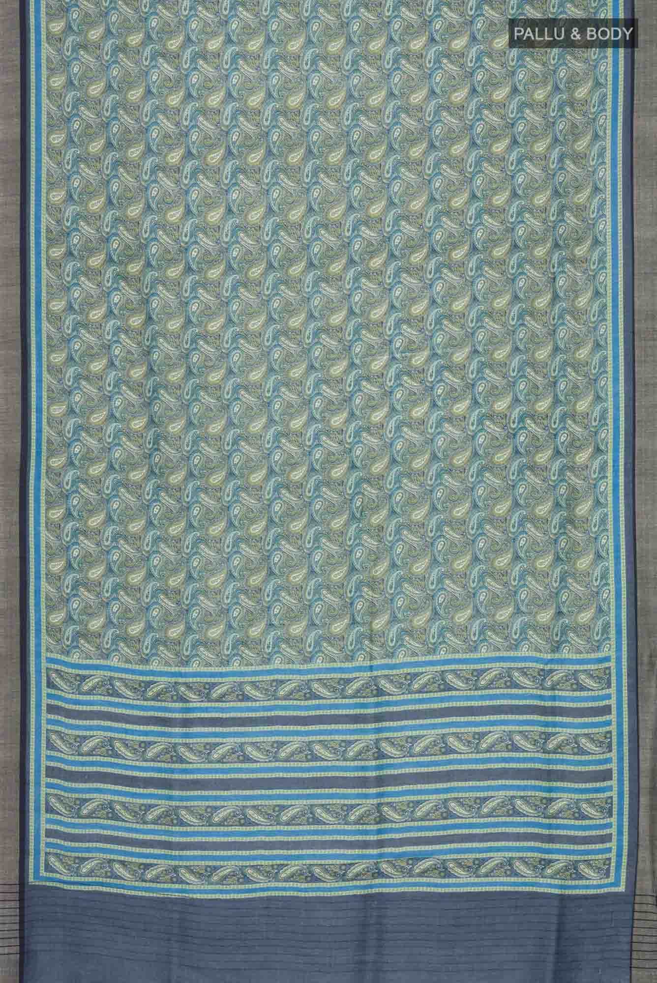 Green Pashmina Silk Saree