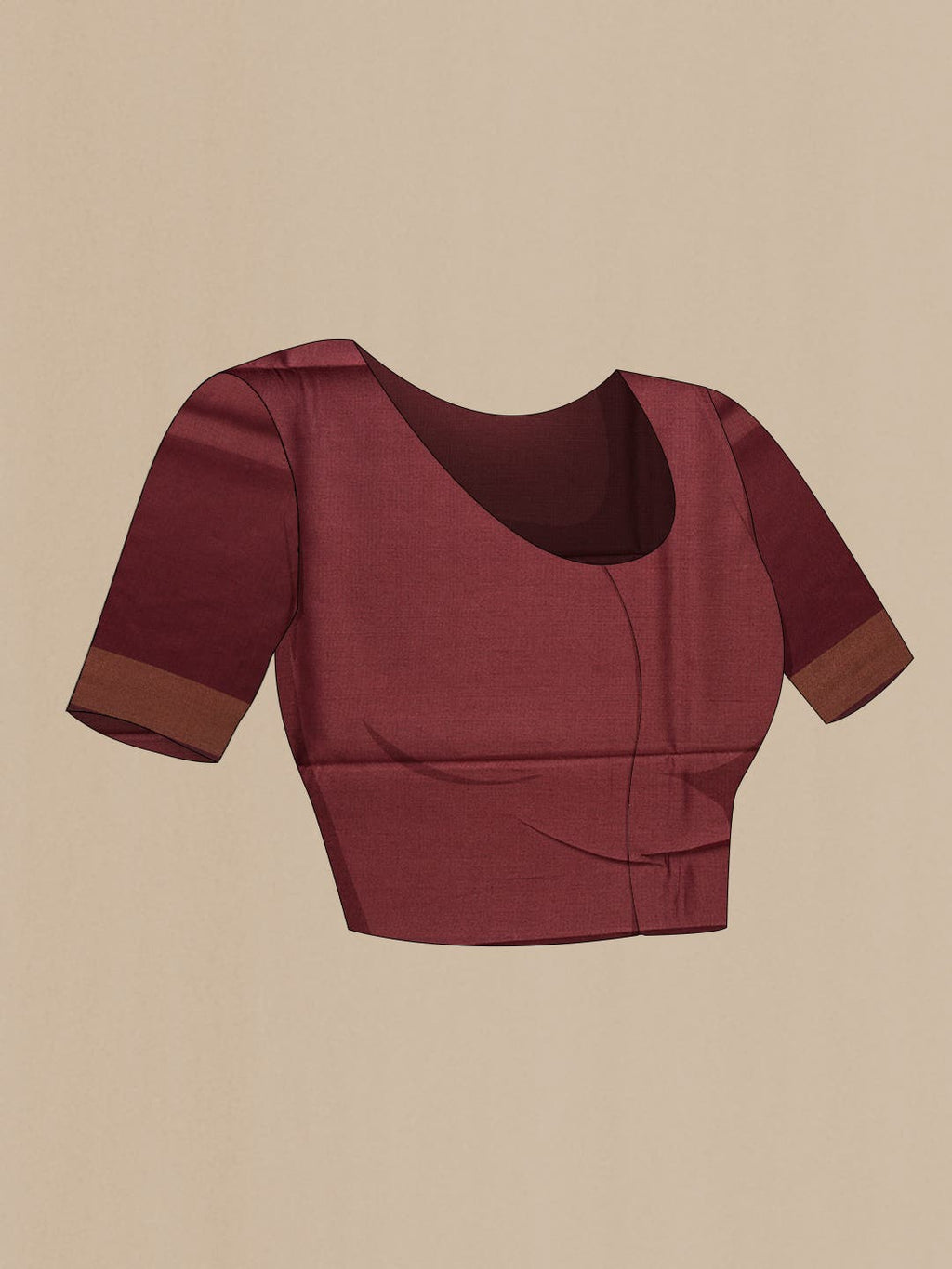 Maroon Tussar Silk Saree