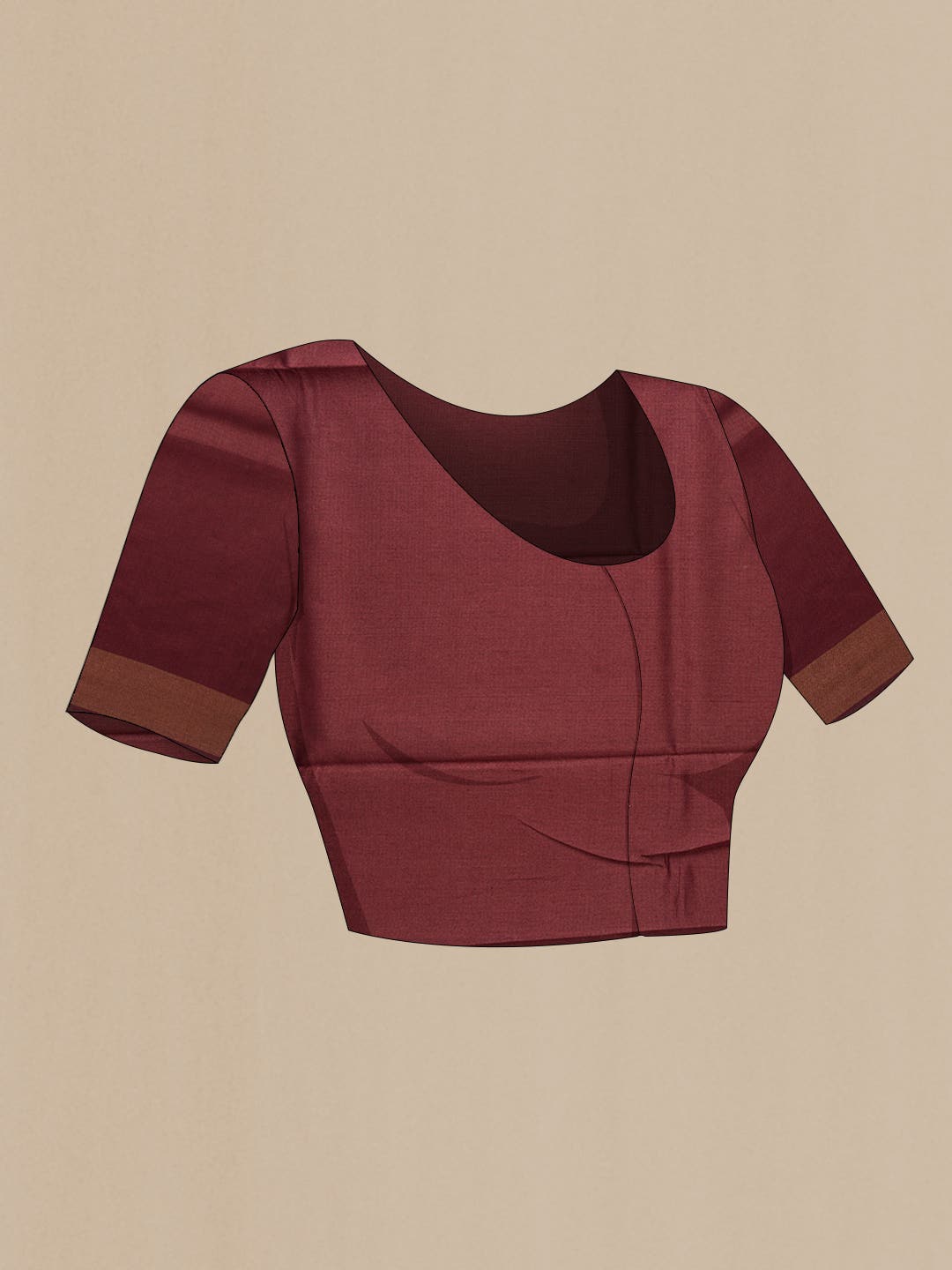 Maroon Tussar Silk Saree