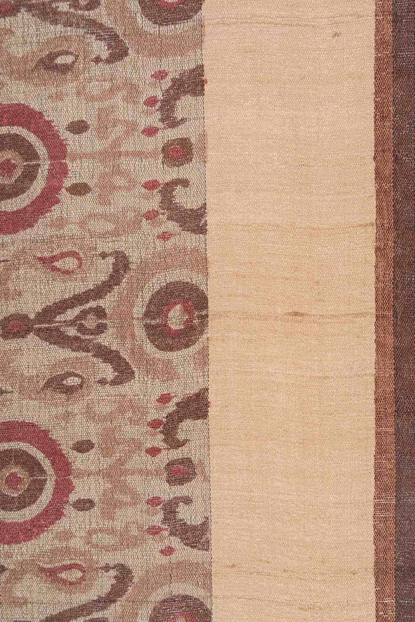 Beige Dual Tone Tussar Silk Saree