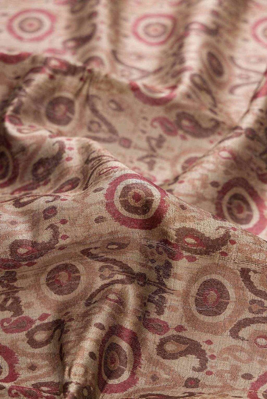 Beige Dual Tone Tussar Silk Saree