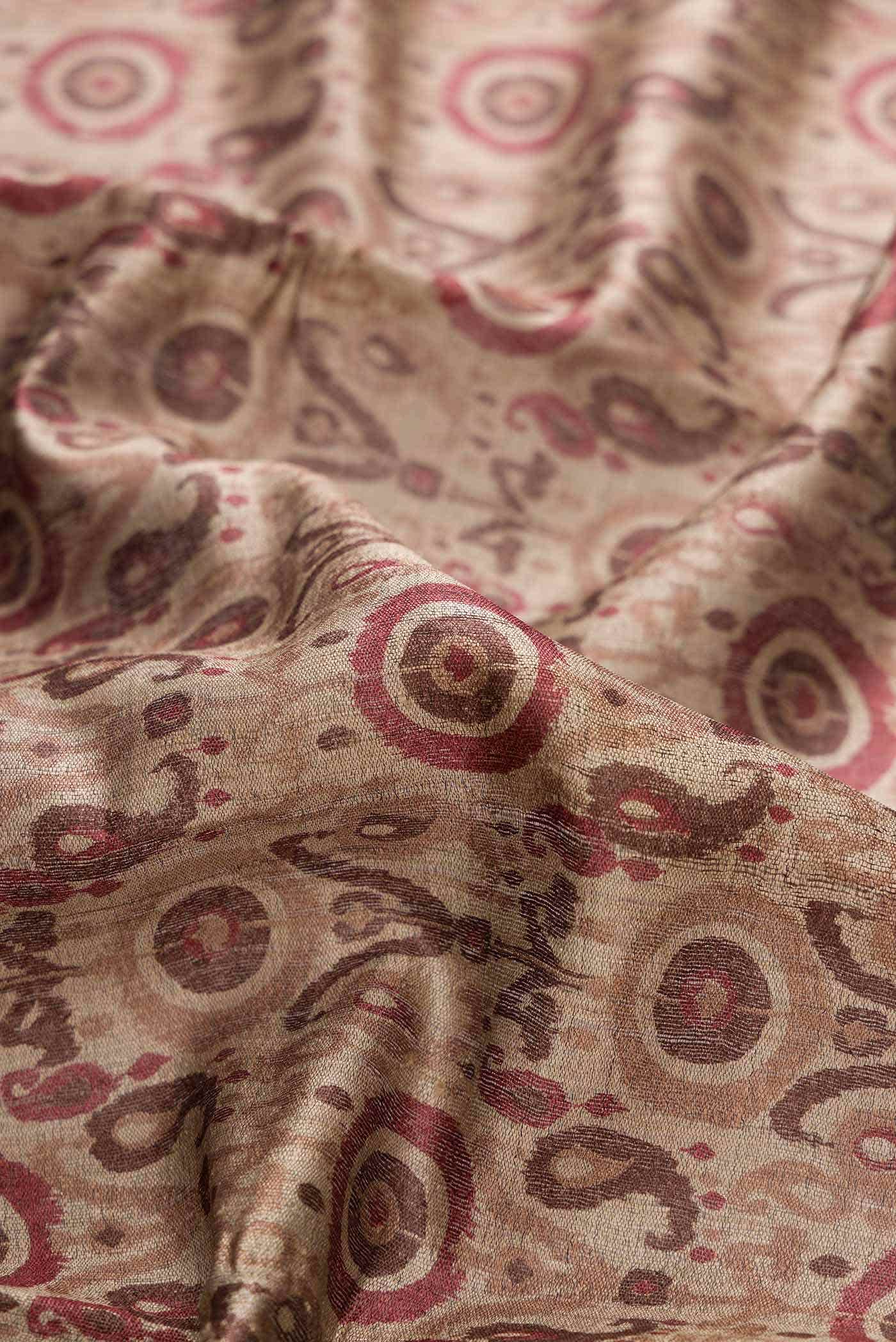 Beige Dual Tone Tussar Silk Saree