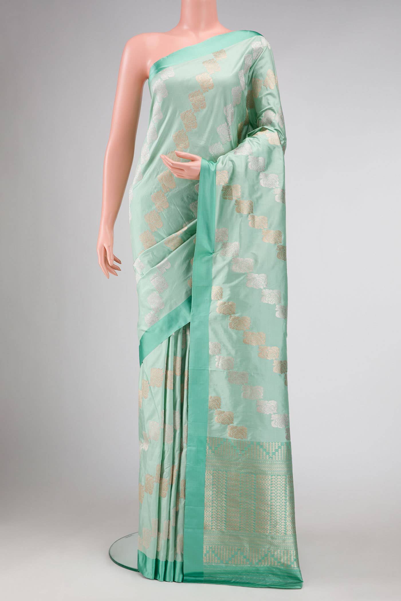 Light Blue Banarasi Silk Saree