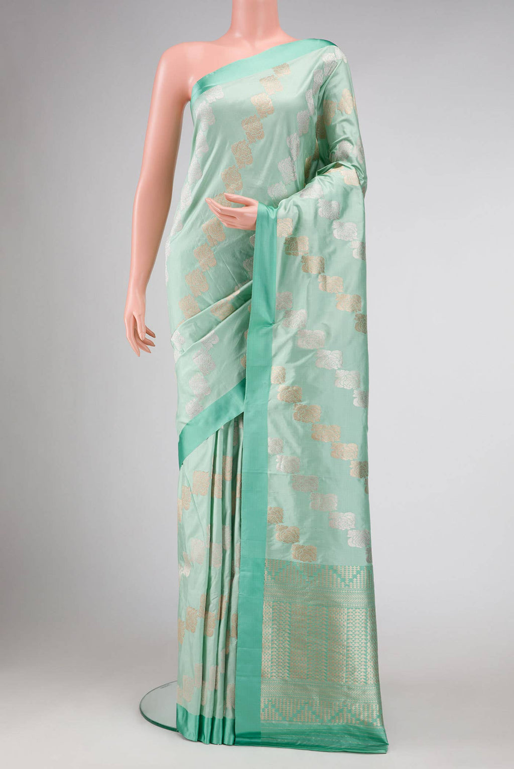 Light Blue Banarasi Silk Saree