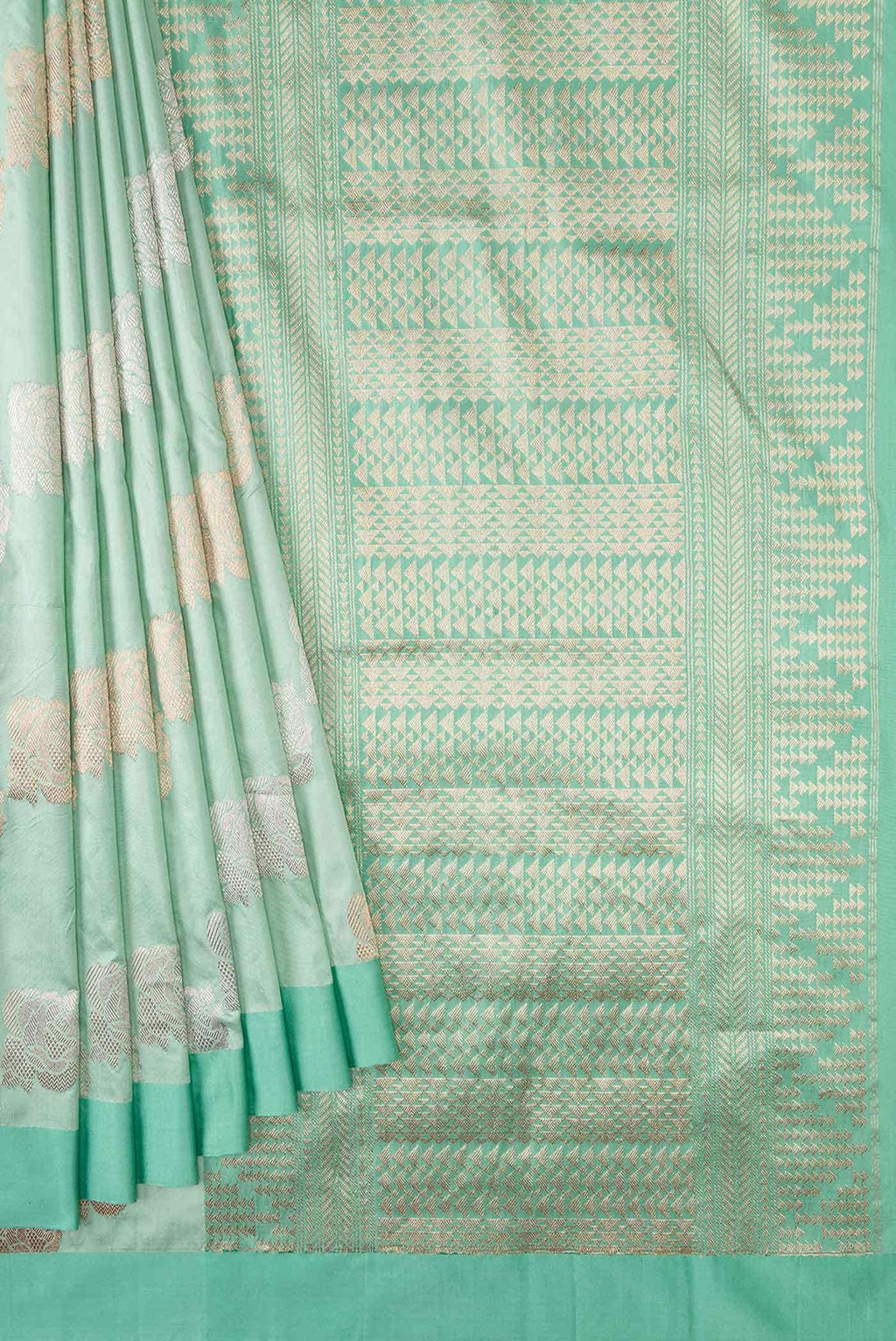 Light Blue Banarasi Silk Saree