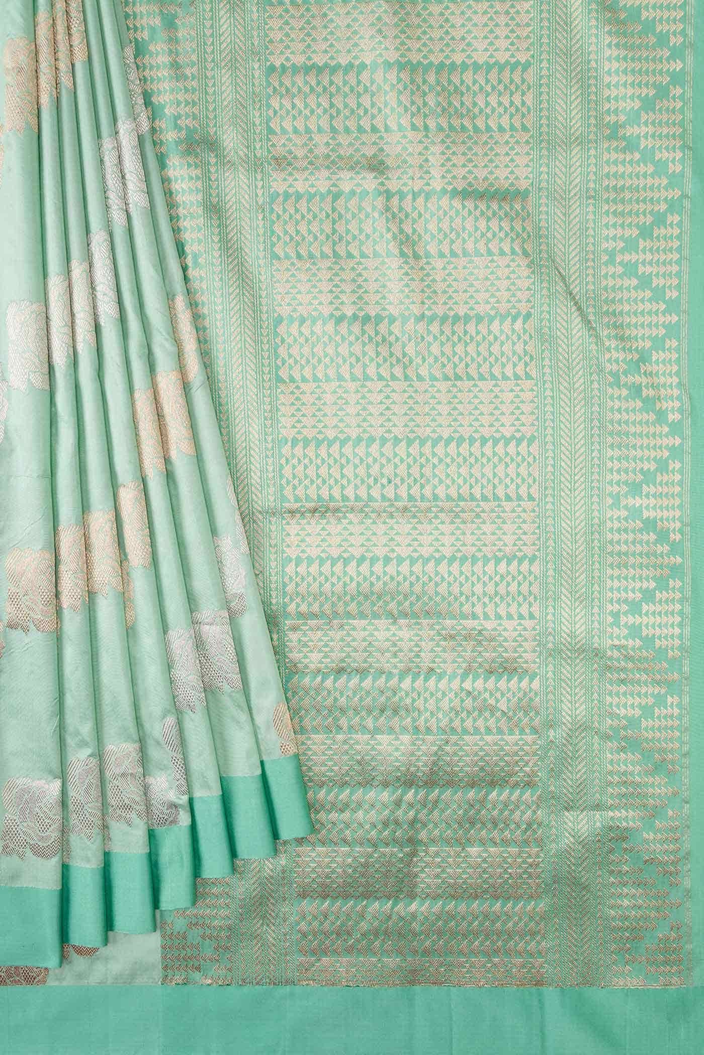 Light Blue Banarasi Silk Saree