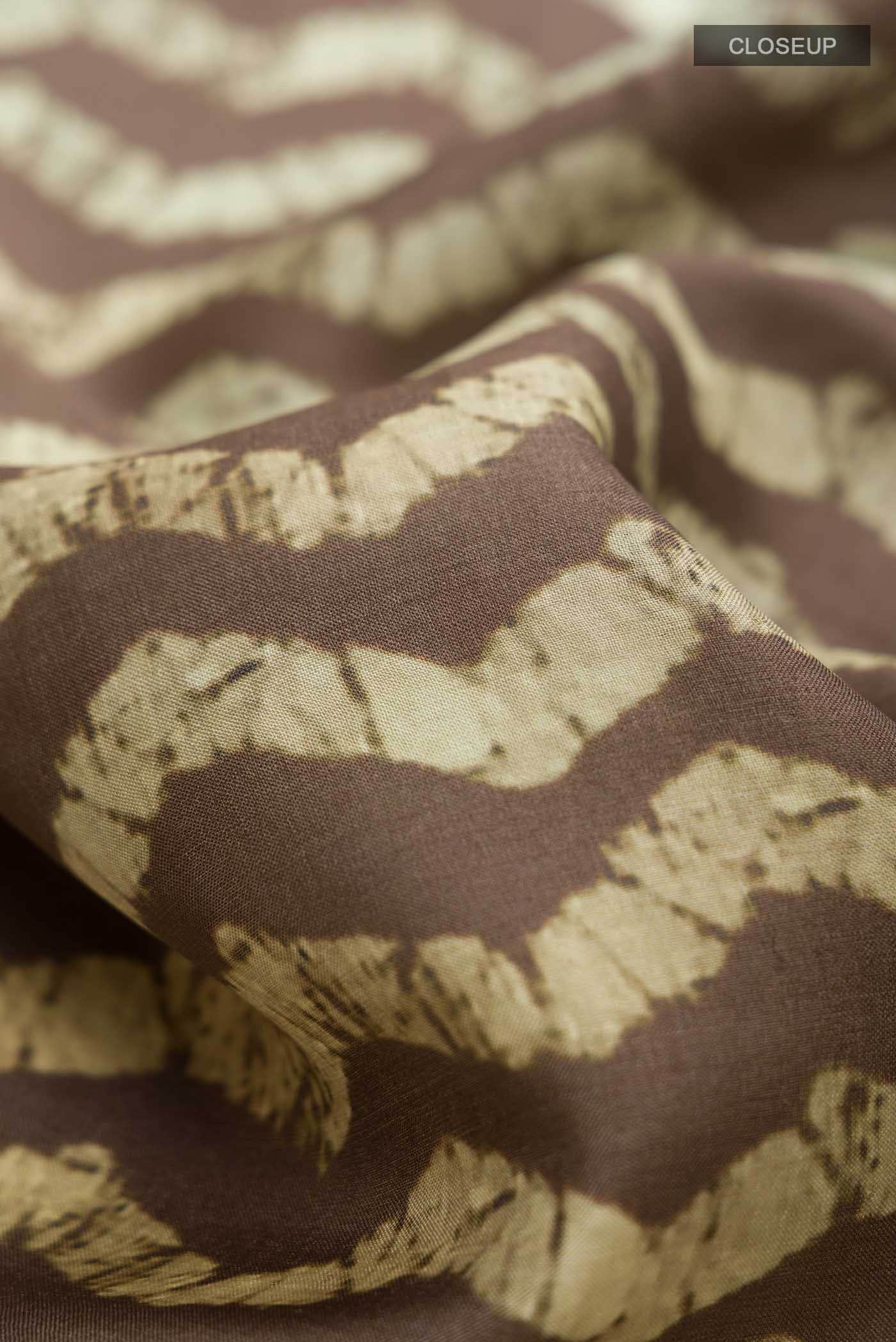 Brown Tussar Silk Saree