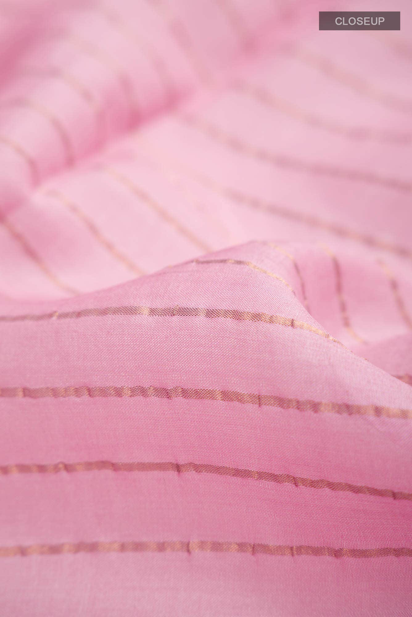 Pink Tussar Silk Saree