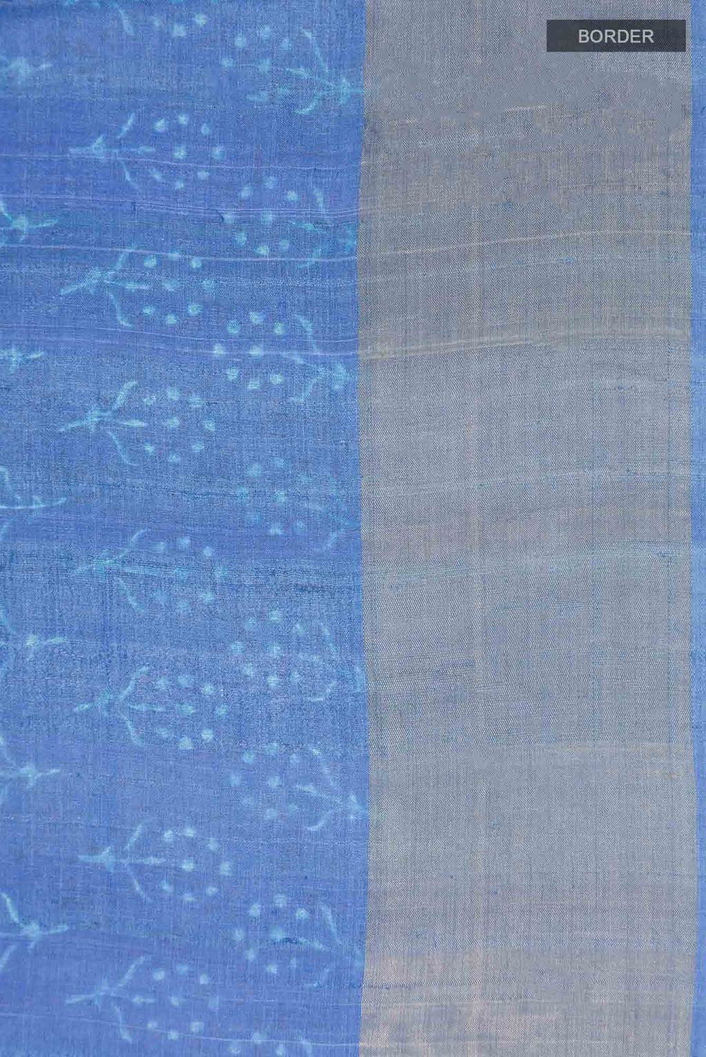 Blue Tussar Silk Saree