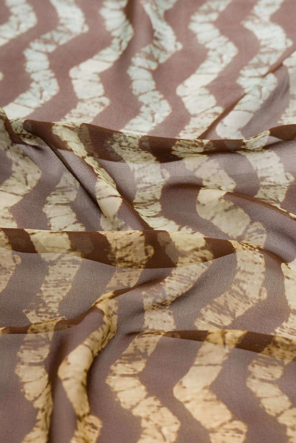 Brown Dual Tone Mysore Georgette Saree